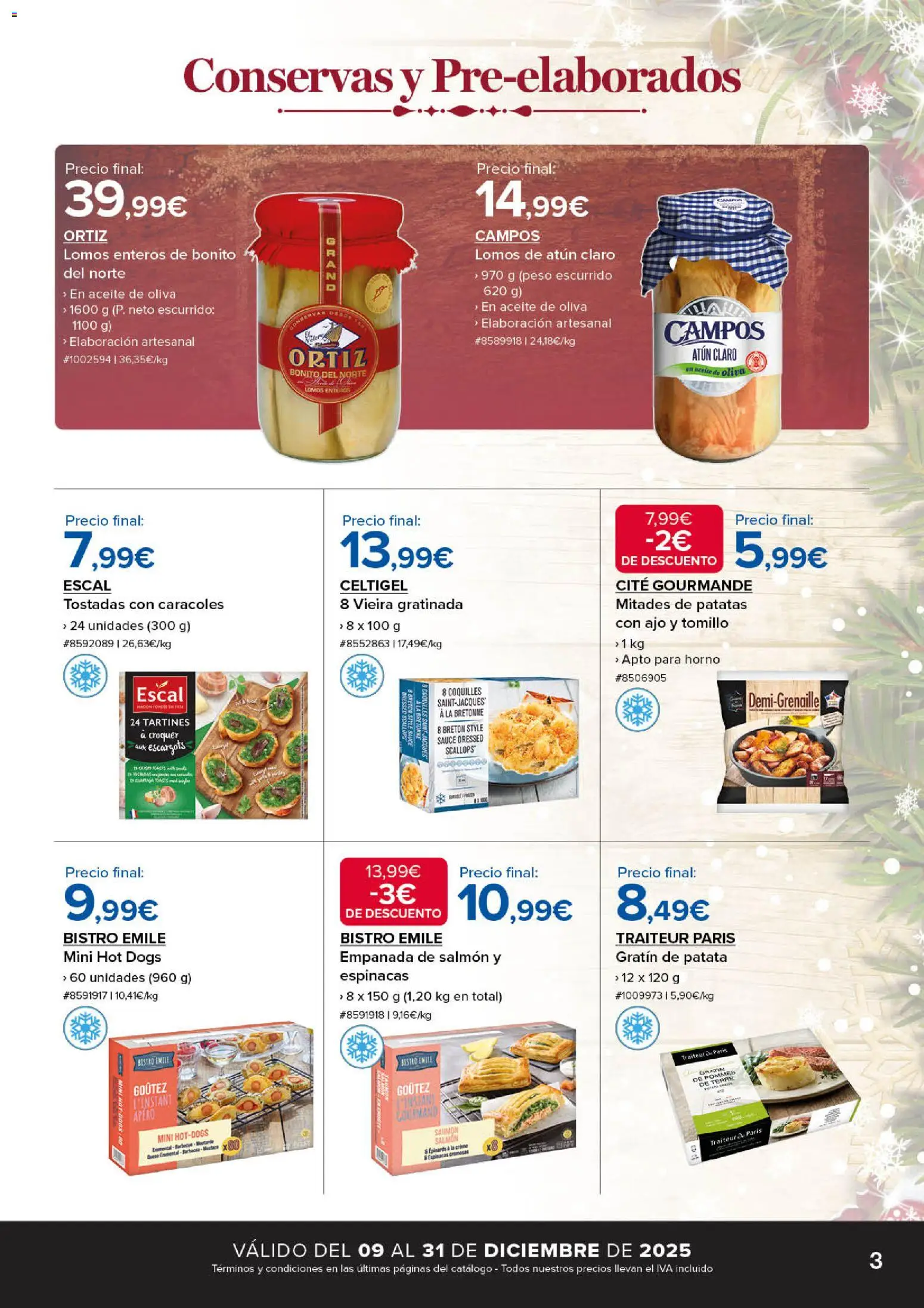 Costco catálogo │ válido desde el 09.12.2025 | Página: 3 | Productos: Aceite, Aceite de oliva, Horno, Atún claro