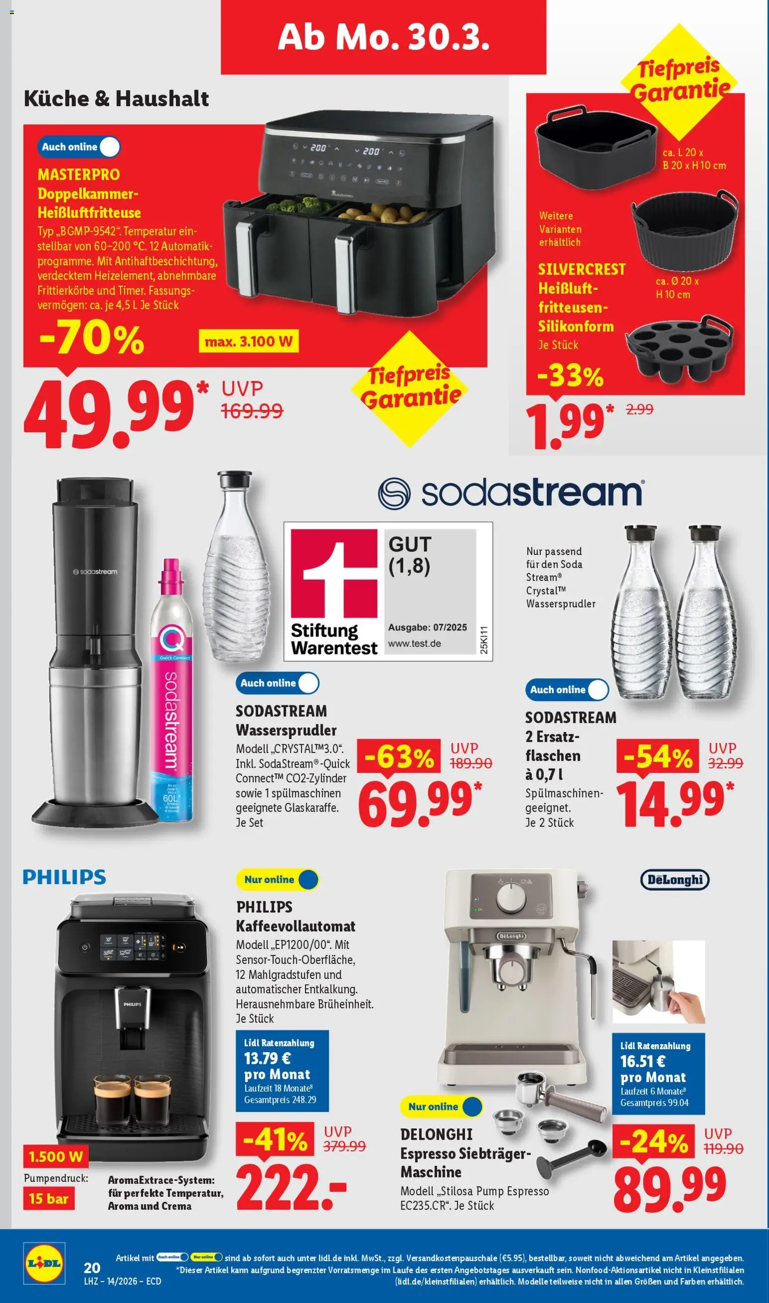 Lidl Německo leták od 30.03.2026 | Strana: 10 | Produkty: Sodastream, Crema