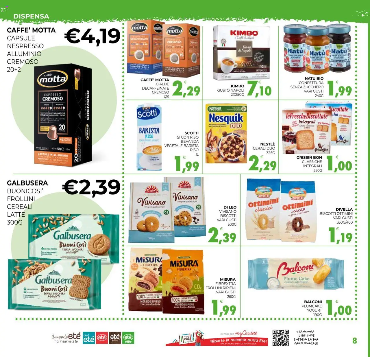 Volantino Eté del 19.08.2025 | Pagina: 8 | Prodotti: Riso, Latte, Farina, Frollini