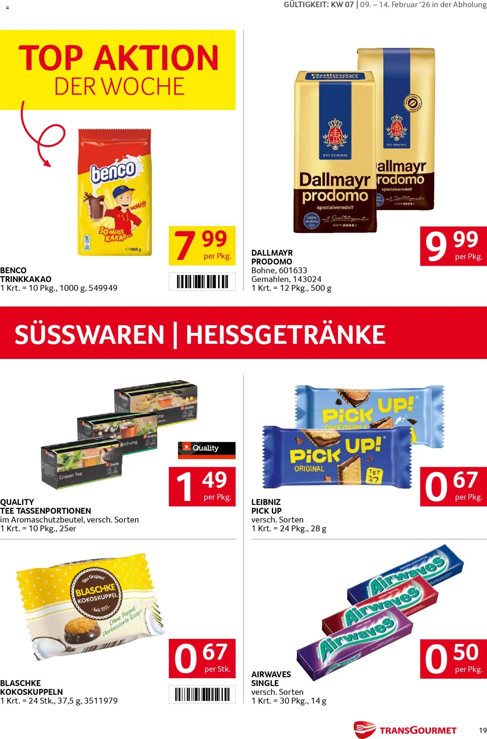 Transgourmet Flugblatt gültig ab 09.02.2026 | Seite: 19 | Produkte: Tee