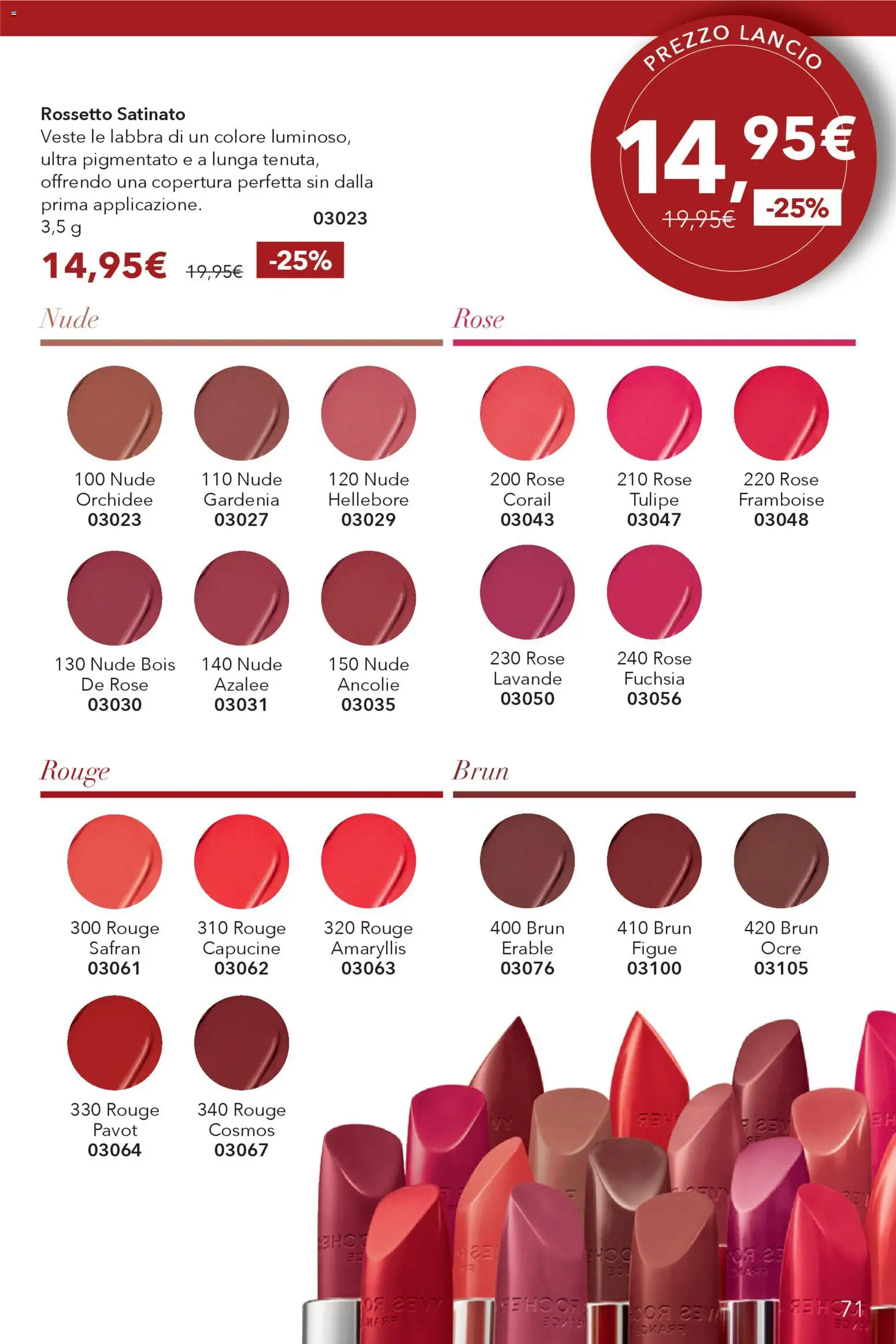 Volantino Yves Rocher del 02.04.2026 | Pagina: 71 | Prodotti: Rossetto