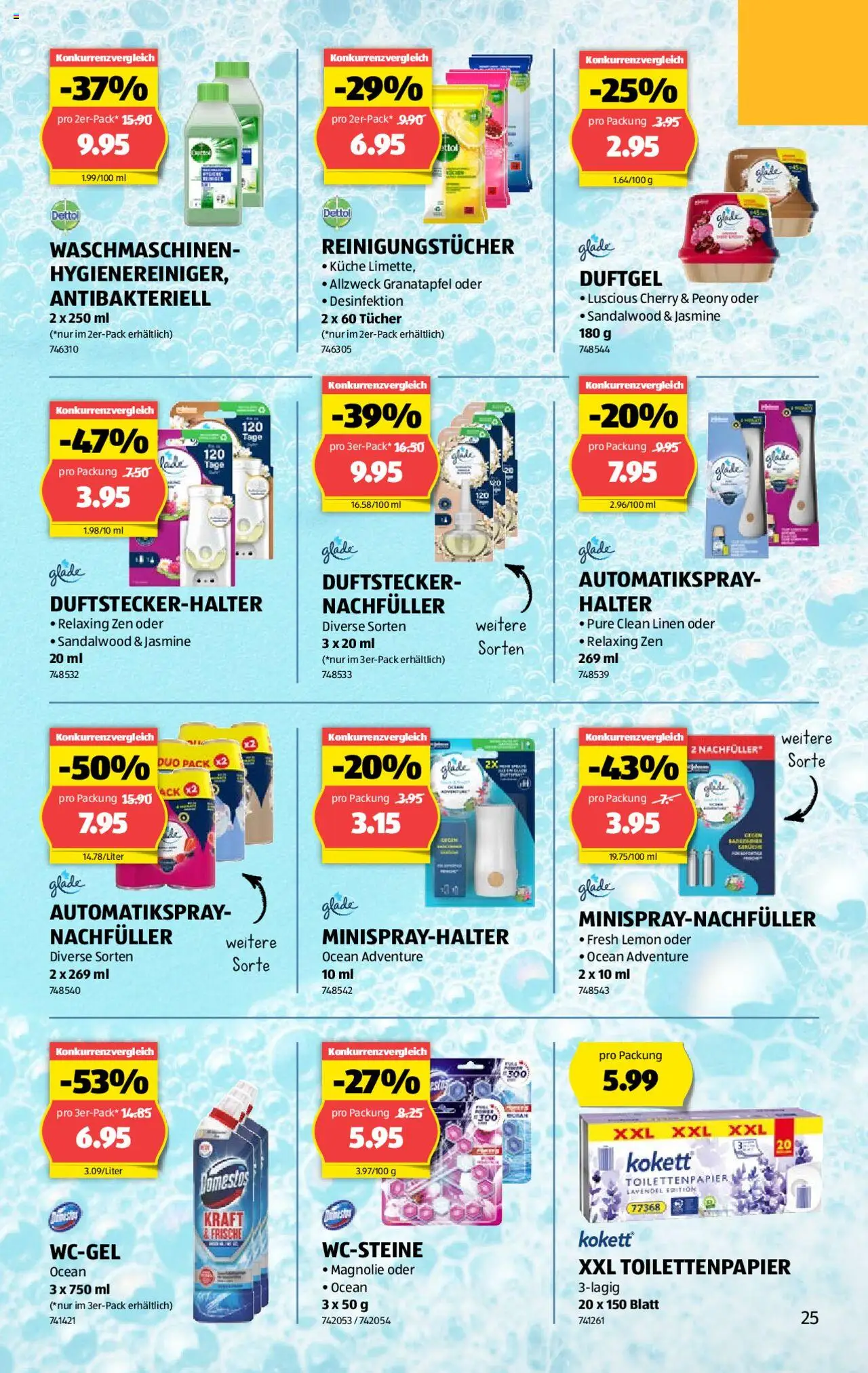 Aldi Aktionen ab 17.07.2025 | Seite: 25 | Produkte: Granatapfel, Reinigungstücher, Toilettenpapier