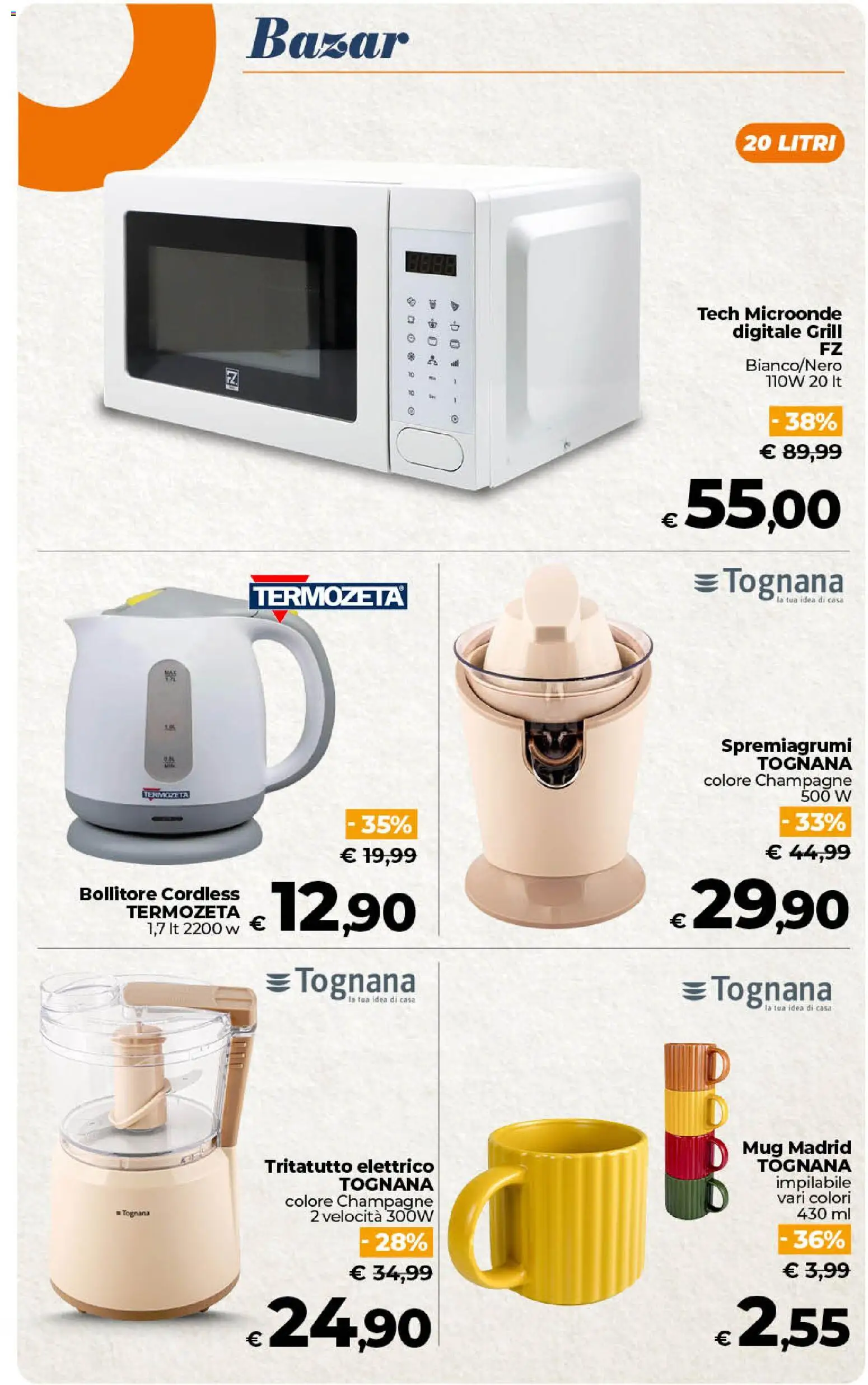 Volantino Ipercoop del 17.04.2026 | Pagina: 57 | Prodotti: Microonde, Champagne, Bollitore, Spremiagrumi