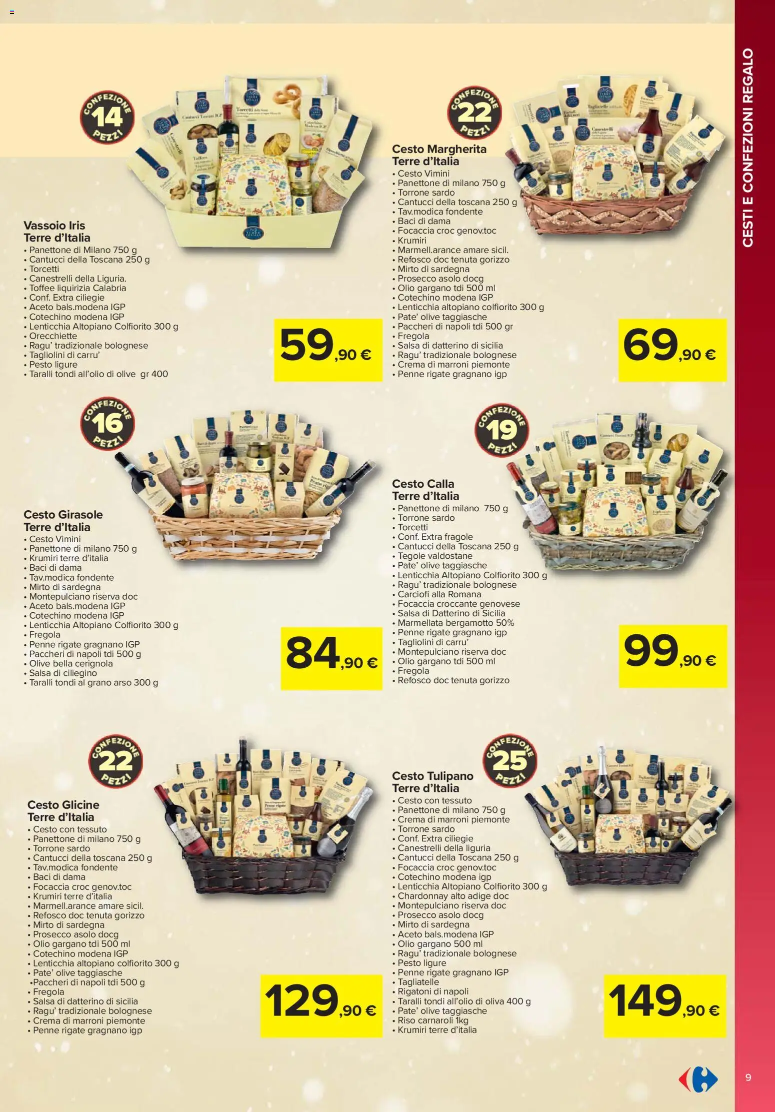 Volantino Carrefour del 13.11.2025 | Pagina: 9 | Prodotti: Fragole, Panettone, Taralli, Penne