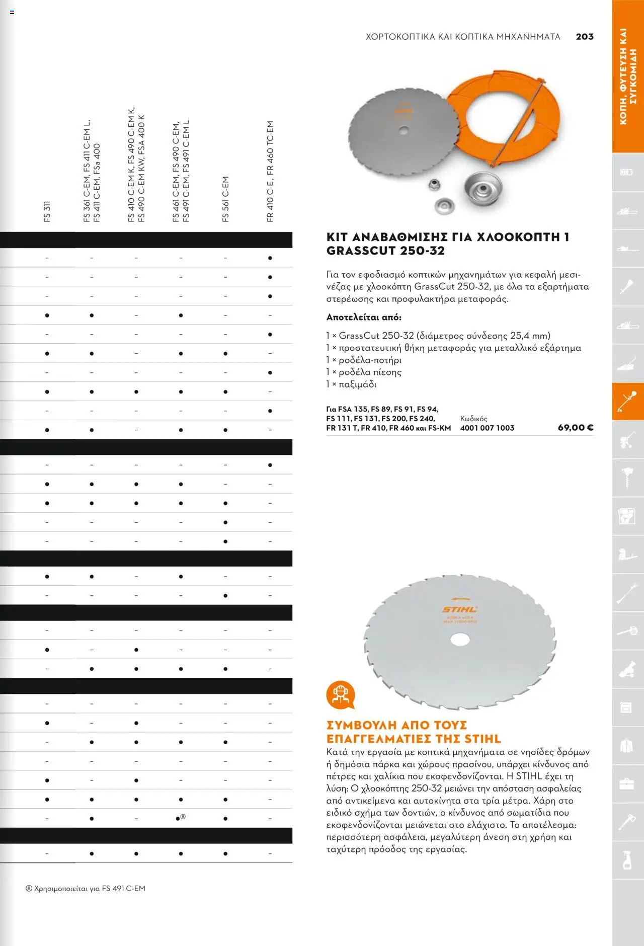 Stihl Κατάλογος 2025 – σε ισχύ από 13.01.2025 | Σελίδα: 203