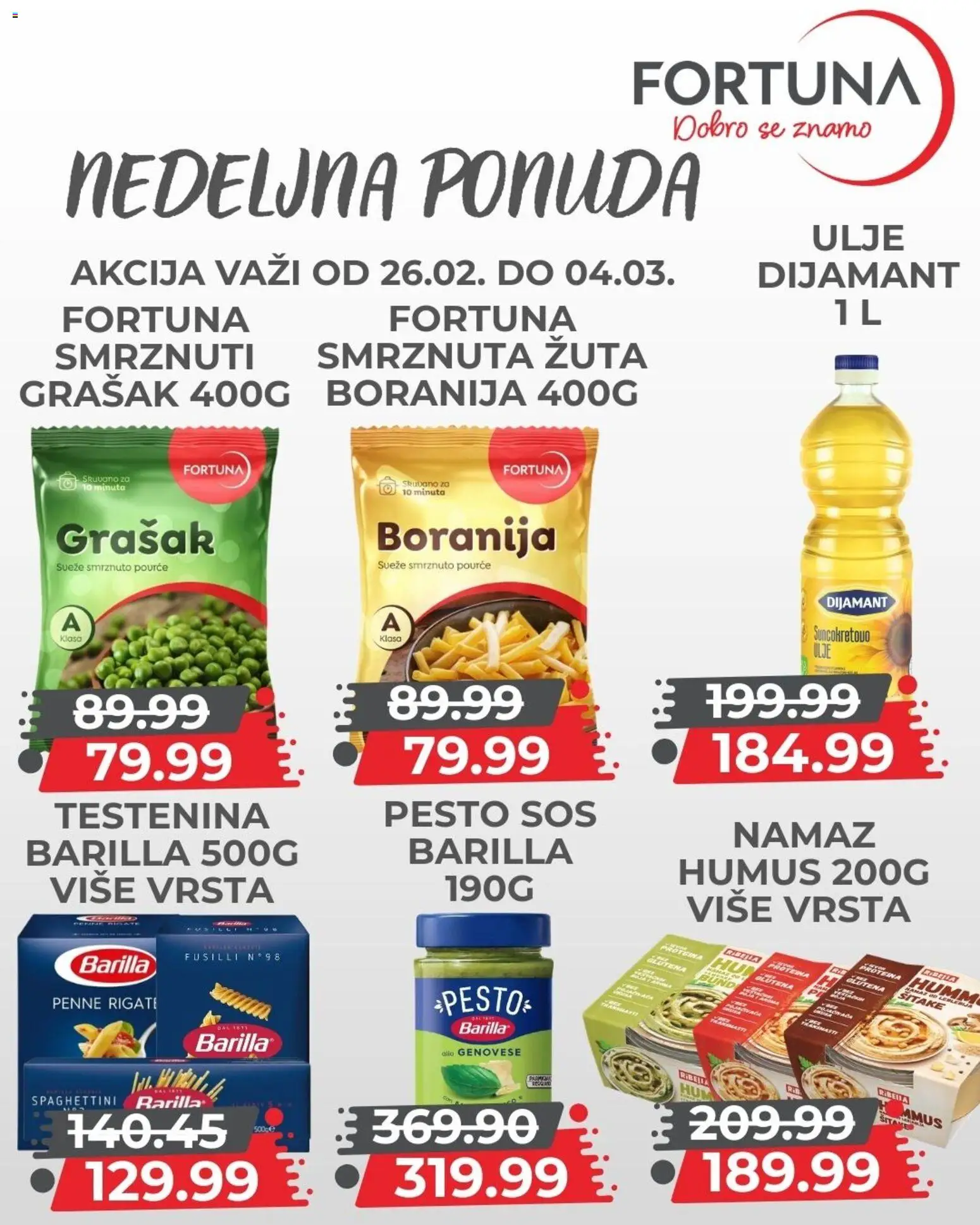 Fortuna Market katalog - važi od 26.02.2026 | Strana: 7 | Proizvode: Boranija, Testenina, Pesto, Grašak