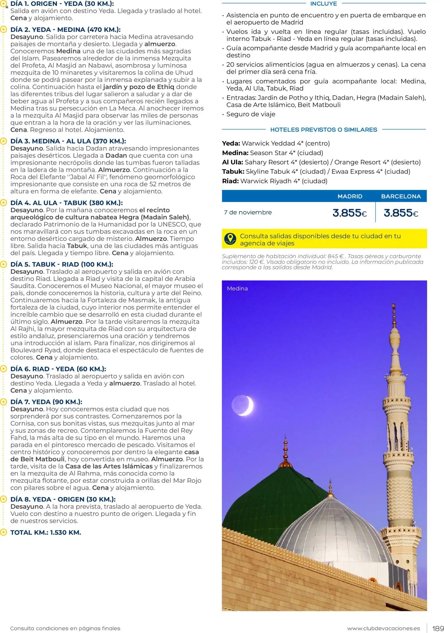 Viajes El Corte Inglés Club de Vacaciones │ válido desde el 01.02.2026 | Página: 189