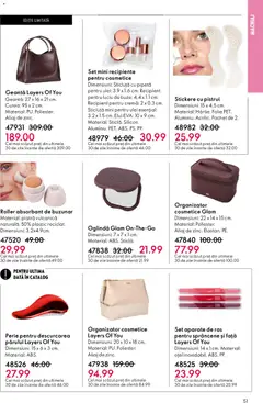 Ofertele Oriflame valabile de la 15.04.2026 | Pagină: 51 | Produse: Curea, Geantă, Machiaj, Recipiente