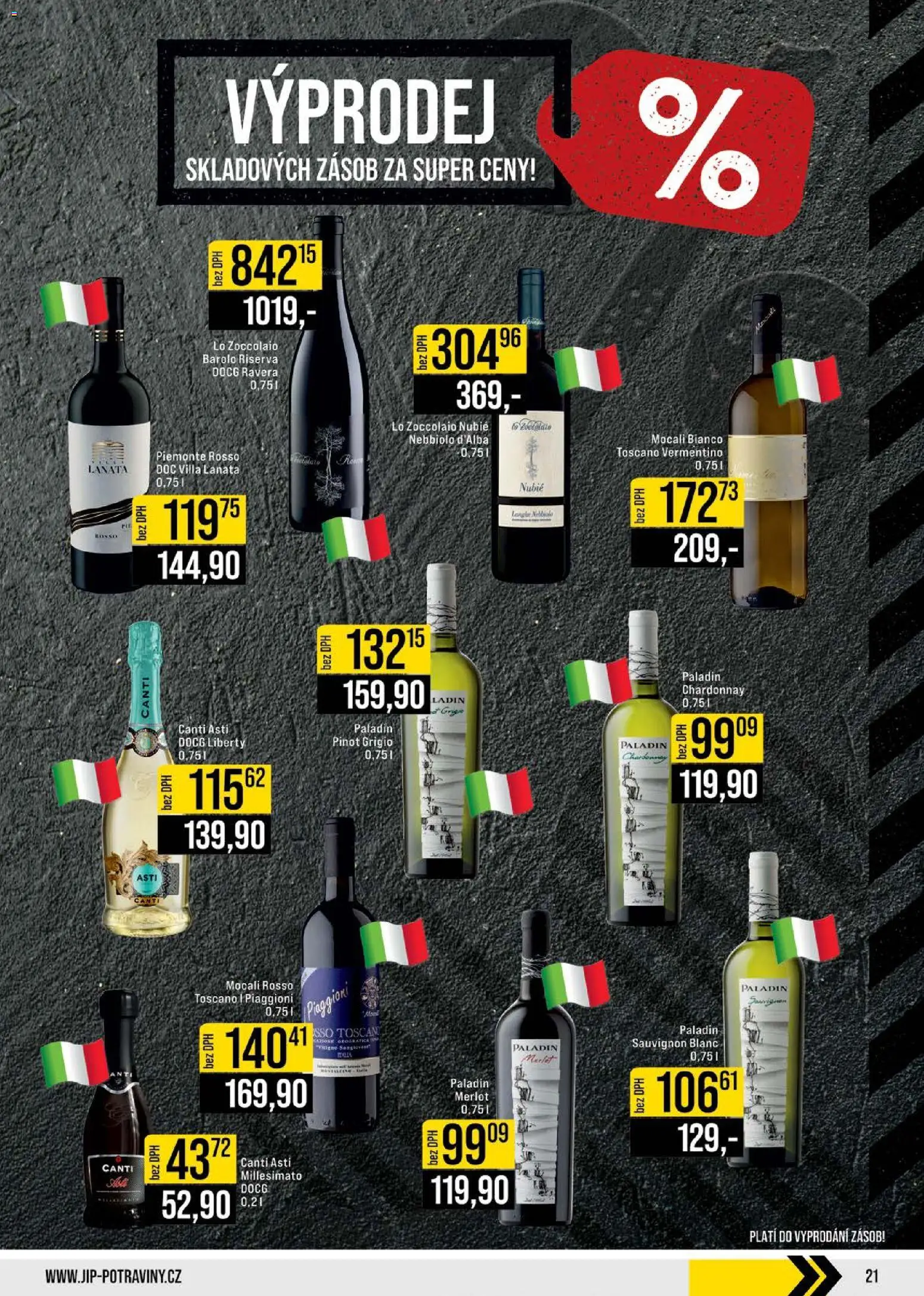 Jip leták - Cash & Carry od 02.01.2026 | Strana: 21 | Produkty: Merlot, Pinot Grigio