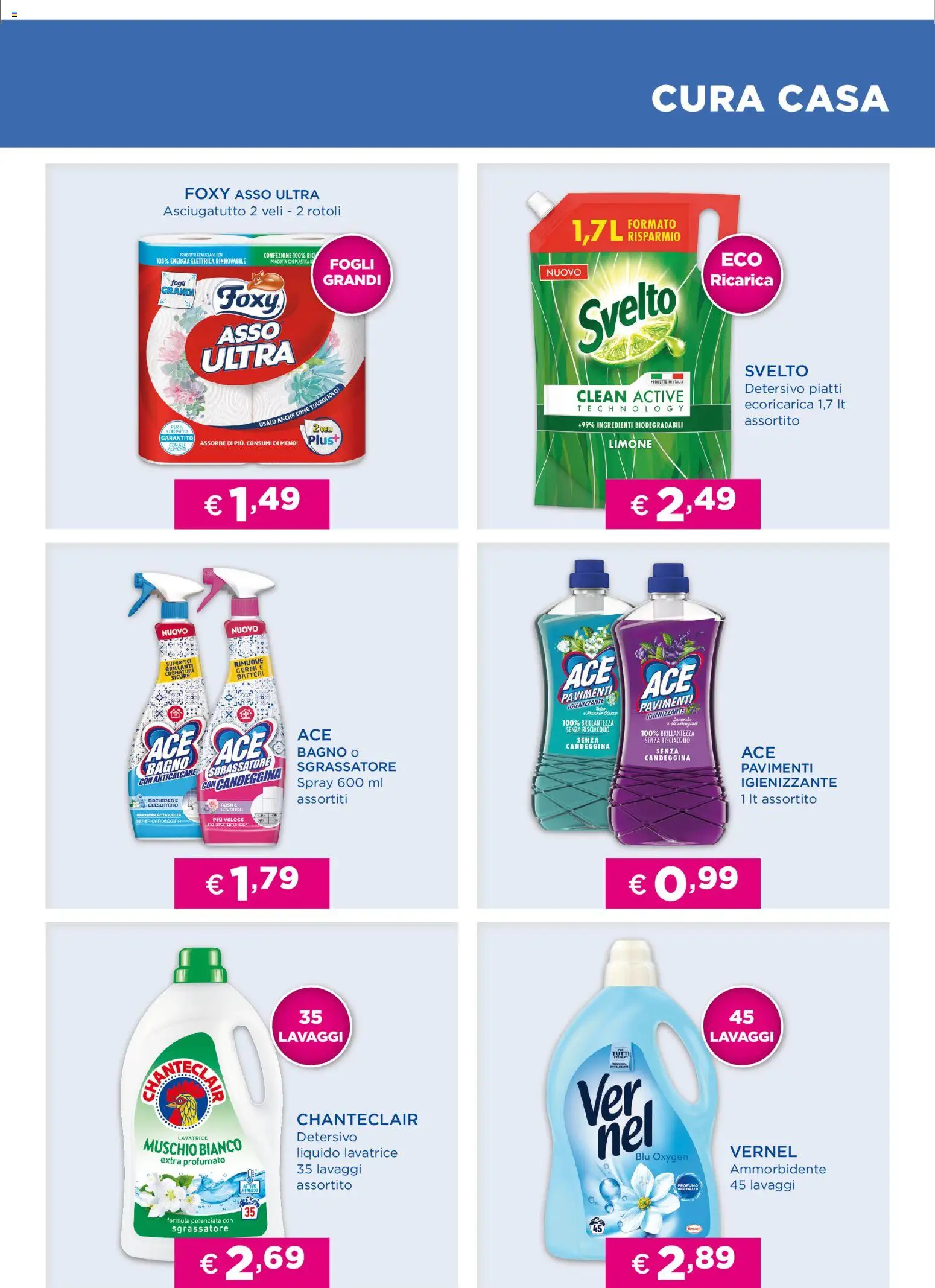 Volantino Acqua e Sapone del 18.02.2026 | Pagina: 7 | Prodotti: Candeggina, Lavatrice, Asciugatutto, Bagno