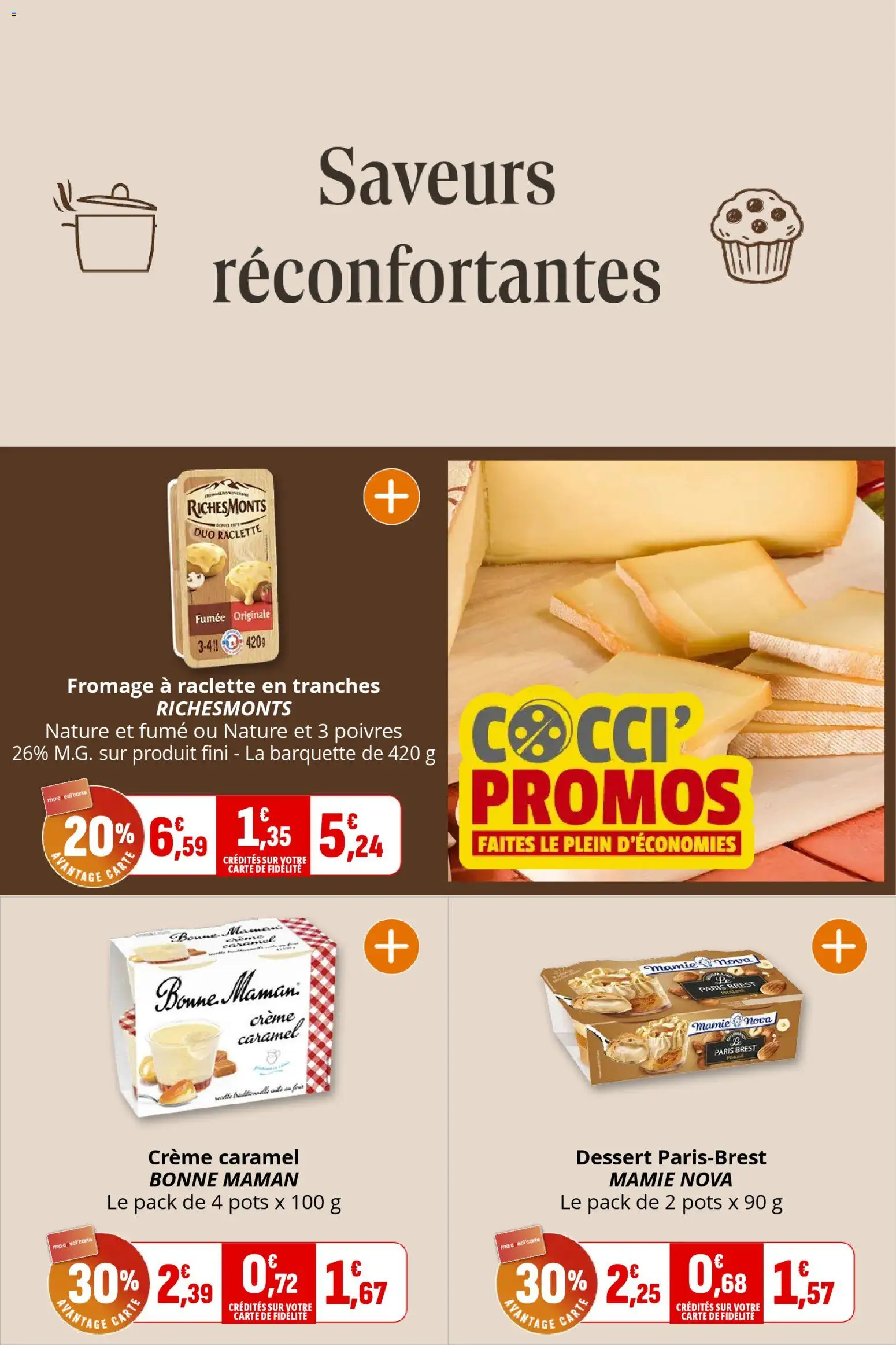 {H1} | Page: 16 | Produits: Fromage à raclette, Raclette, Fromage, Crème