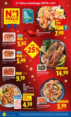 Pré-visualização Camarão Cozido 20/30, Vendido ao kg válido de 29.12.2025 | Página: 6