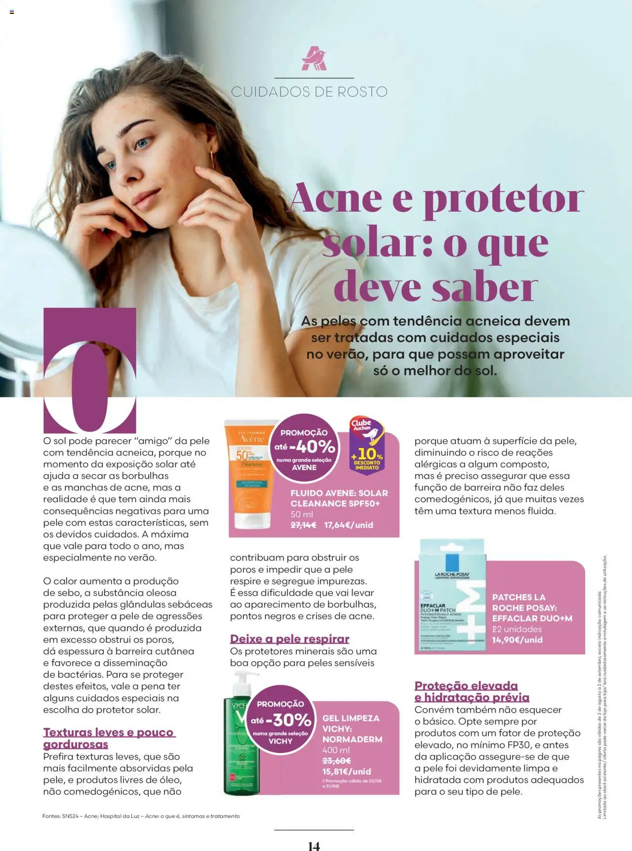 Auchan - Relaxe e cuide de si │ válido de 01.08.2025 | Página: 14 | Produtos: Protetor solar