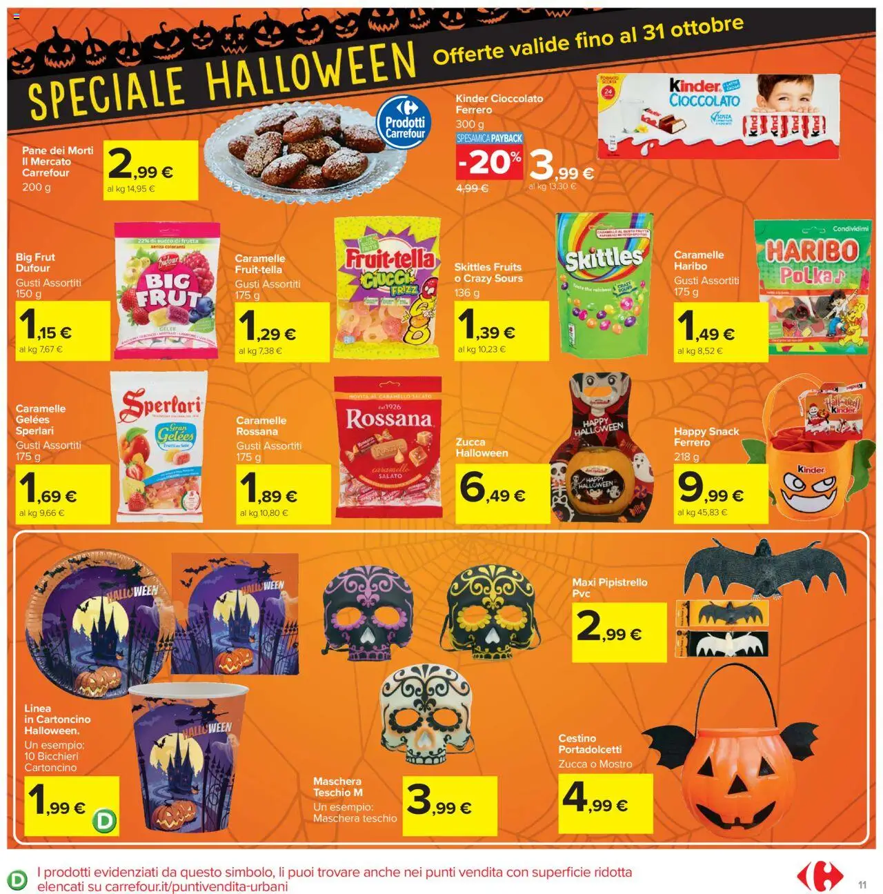 Volantino Carrefour del 20.10.2025 | Pagina: 11 | Prodotti: Cioccolato, Succo, Frutta, Succo di frutta