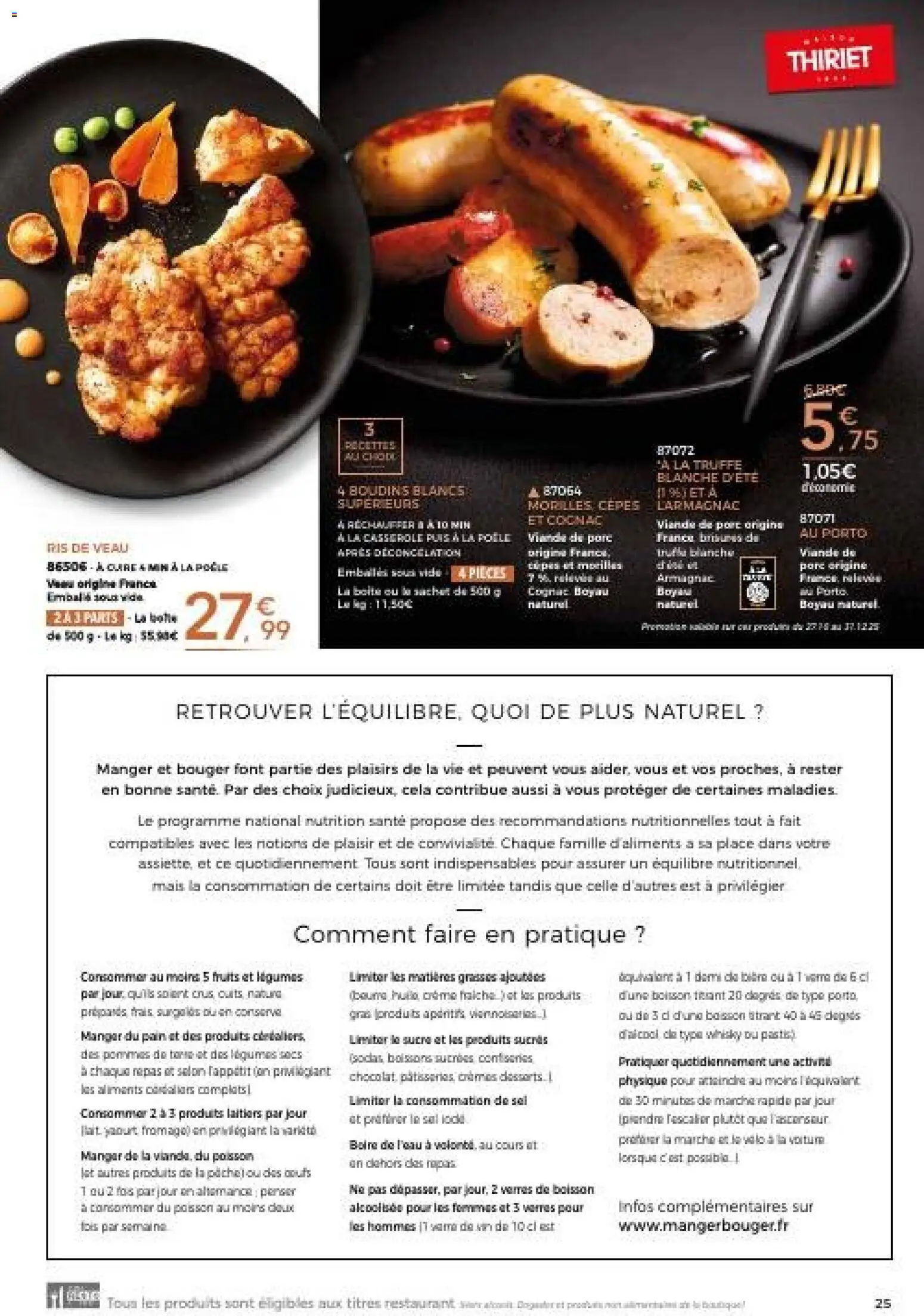 {H1} | Page: 25 | Produits: Ris de veau, Pain, Viande, Crème fraiche