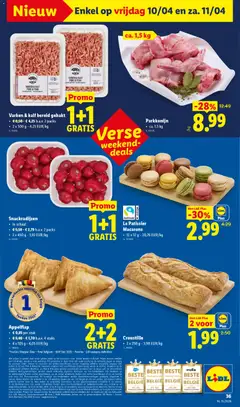 Varken & kalf bereid gehakt, 2 x 500 g - Voorbeeld van een folder van Lidl, geldig van 07.04.2026 | Pagina: 36 | Producten: Gehakt, Kom, Schaal