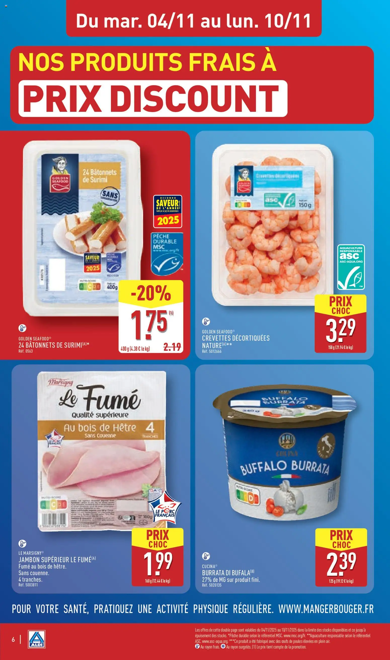 {H1} | Page: 9 | Produits: Pêche, Crevettes, Burrata, Porc