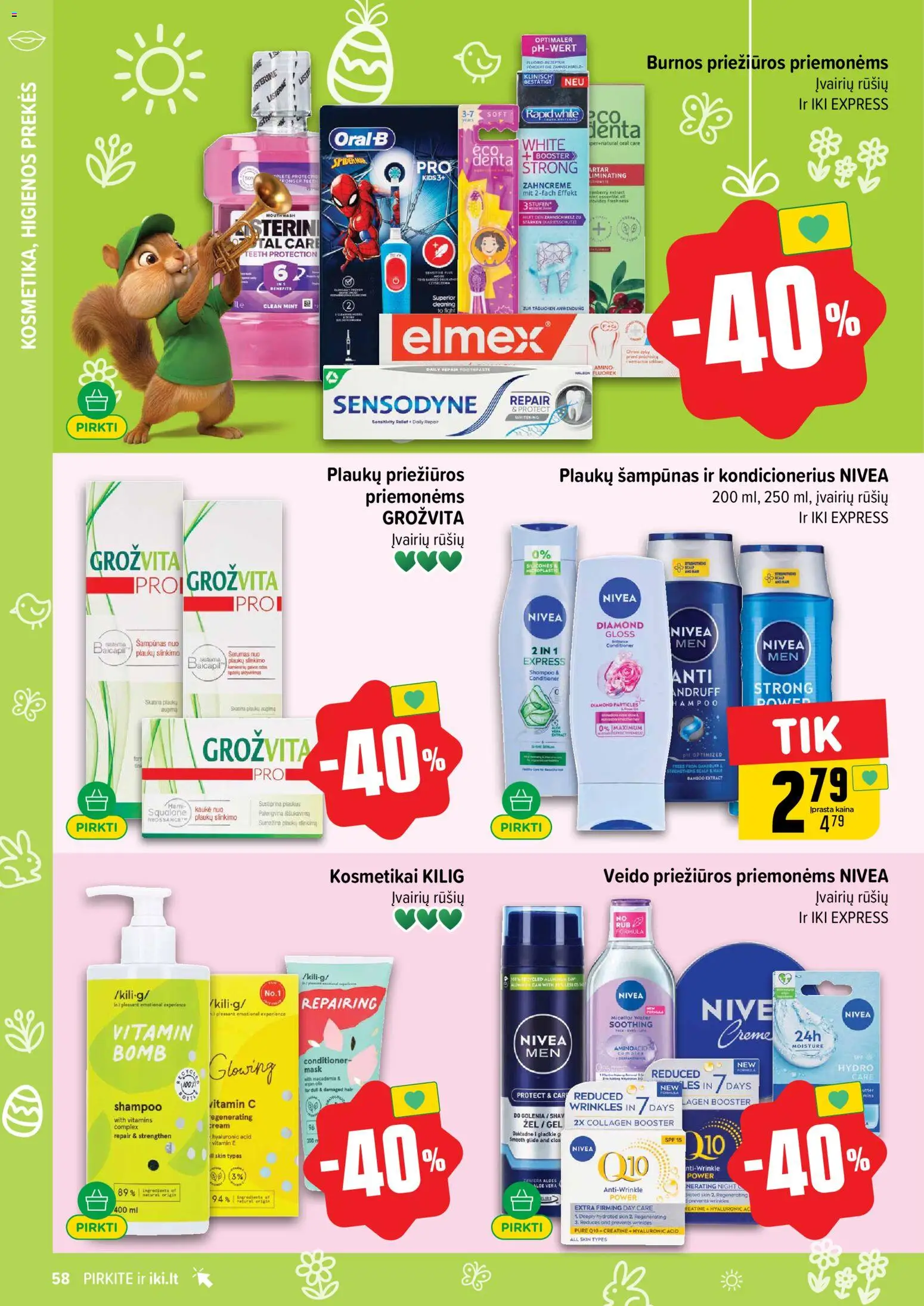 IKI akcijos nuo 23.03.2026 | Puslapis: 58 | Prekių: Šampūnas, Kaukė