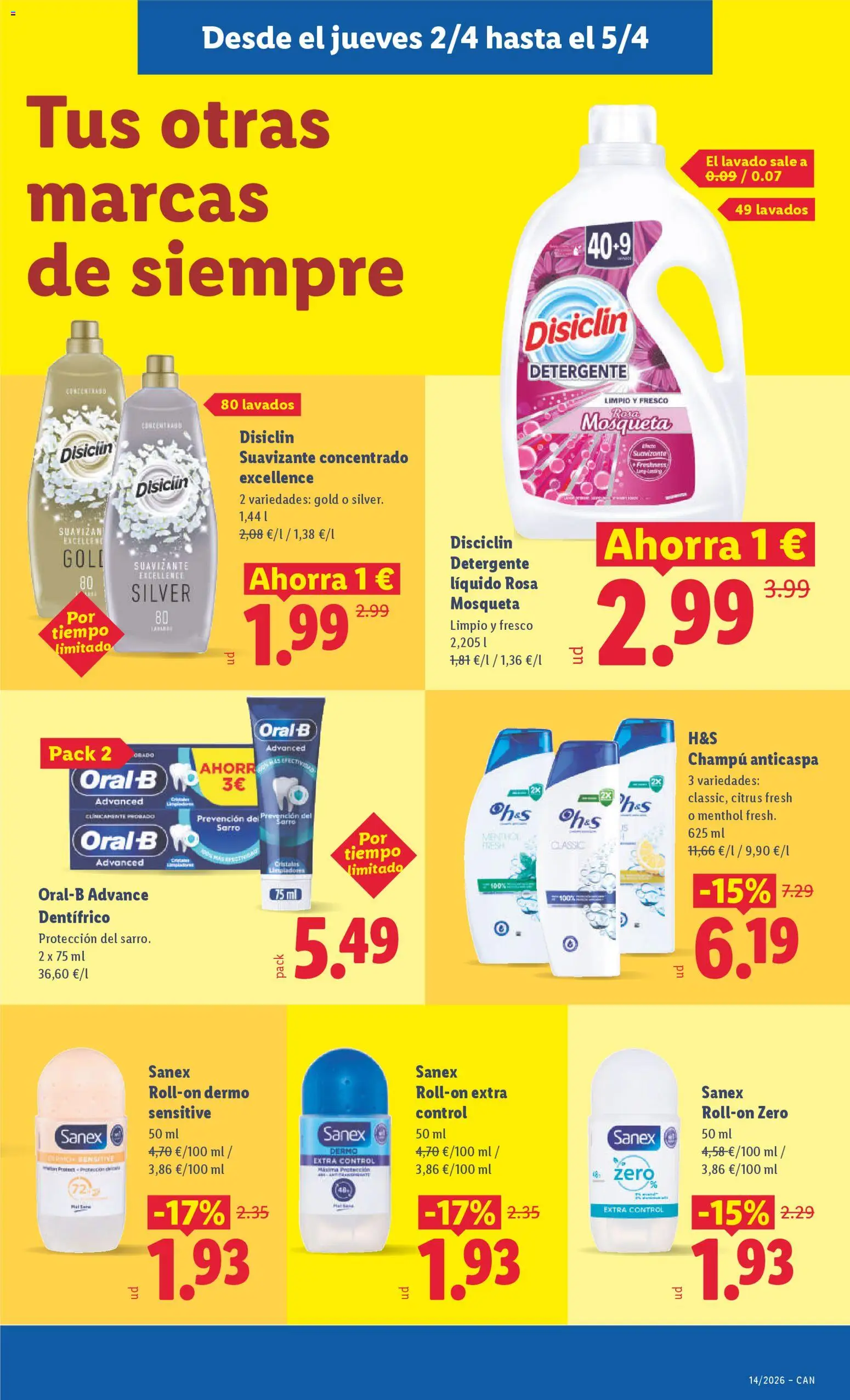 Lidl folleto │ válido desde el 30.03.2026 | Página: 39 | Productos: Champú, Detergente líquido, Suavizante, Champú anticaspa