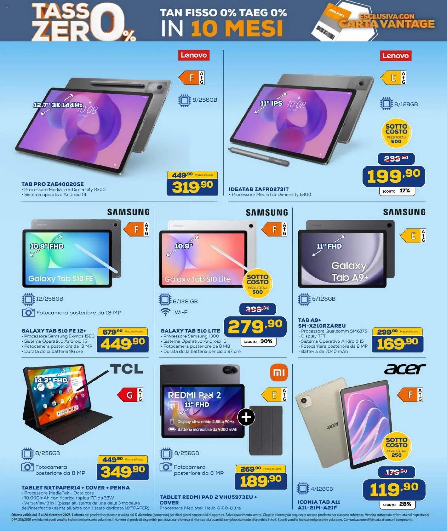 Volantino BRUNO del 12.12.2025 | Pagina: 11 | Prodotti: Tablet, Fotocamera, Batteria, Samsung