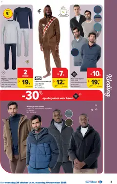 Carrefour - Hypermarkten Cocooning special - Voorbeeld van een folder van Carrefour, geldig van 29.10.2025 | Pagina: 3 | Producten: Trui, Winterjas, Pyjama