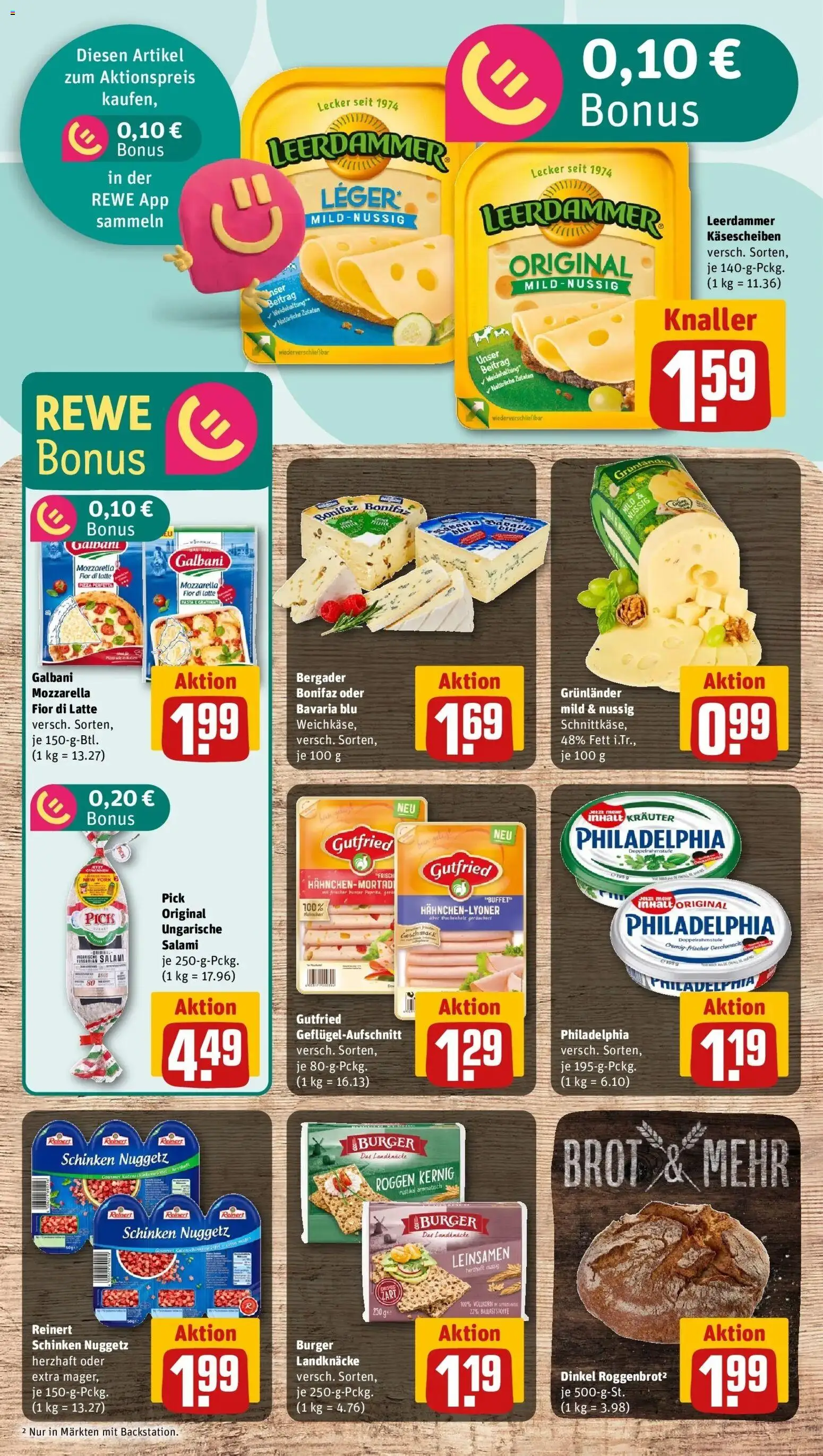 Rewe Prospekt Berlin / Köpenick	 – gültig ab 09.03.2026 | Seite: 9 | Produkte: Leerdammer, Paprika, Grunlander, Brot