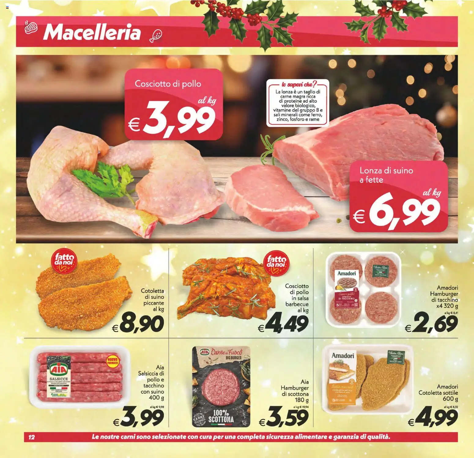 Volantino SuperConveniente del 05.12.2025 | Pagina: 12 | Prodotti: Pollo, Tacchino, Barbecue, Hamburger