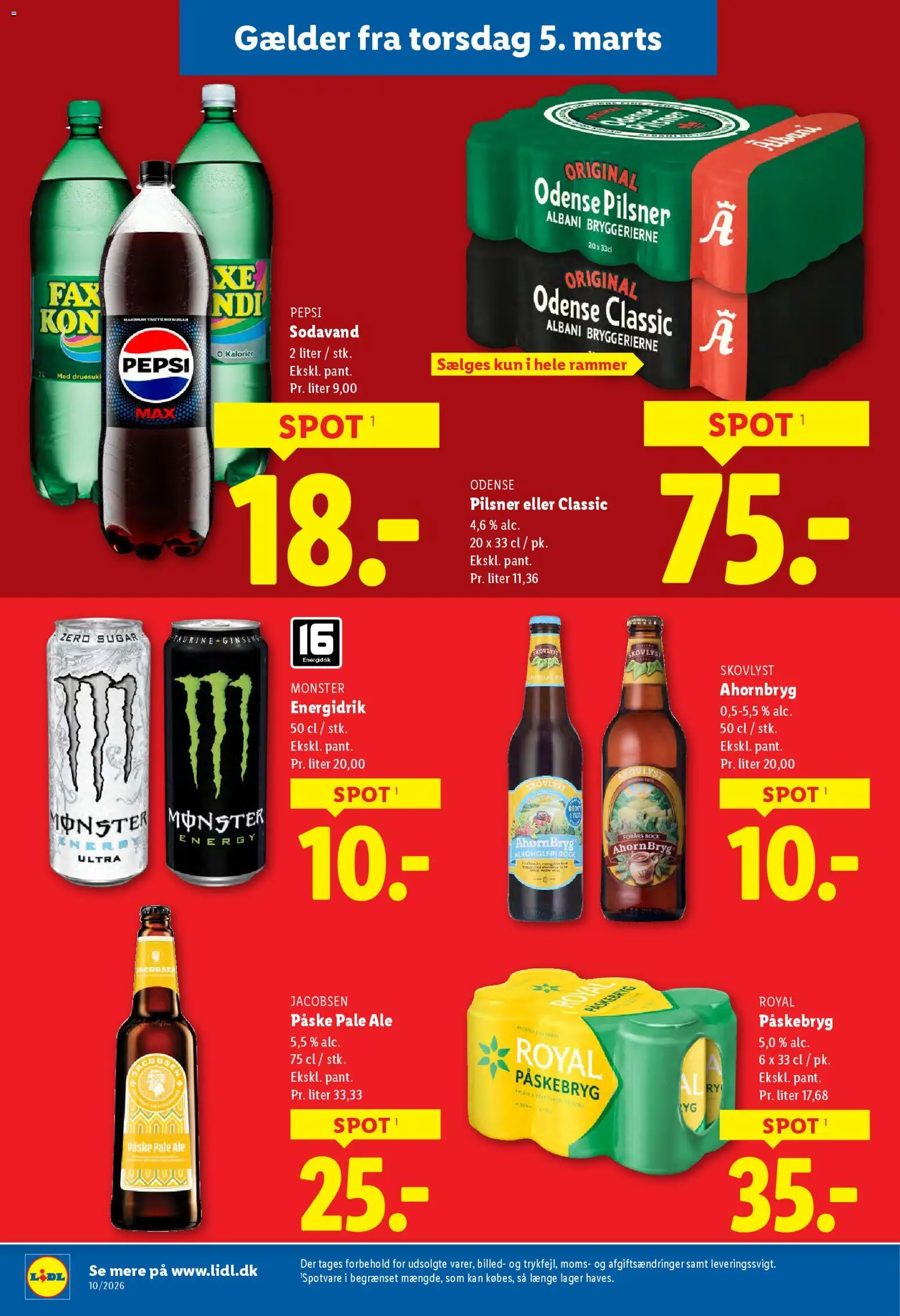 Lidl tilbudsavis – gyldig fra 01.03.2026 | Side: 34 | Produkter: Rammer, Sodavand, Søm, Pepsi