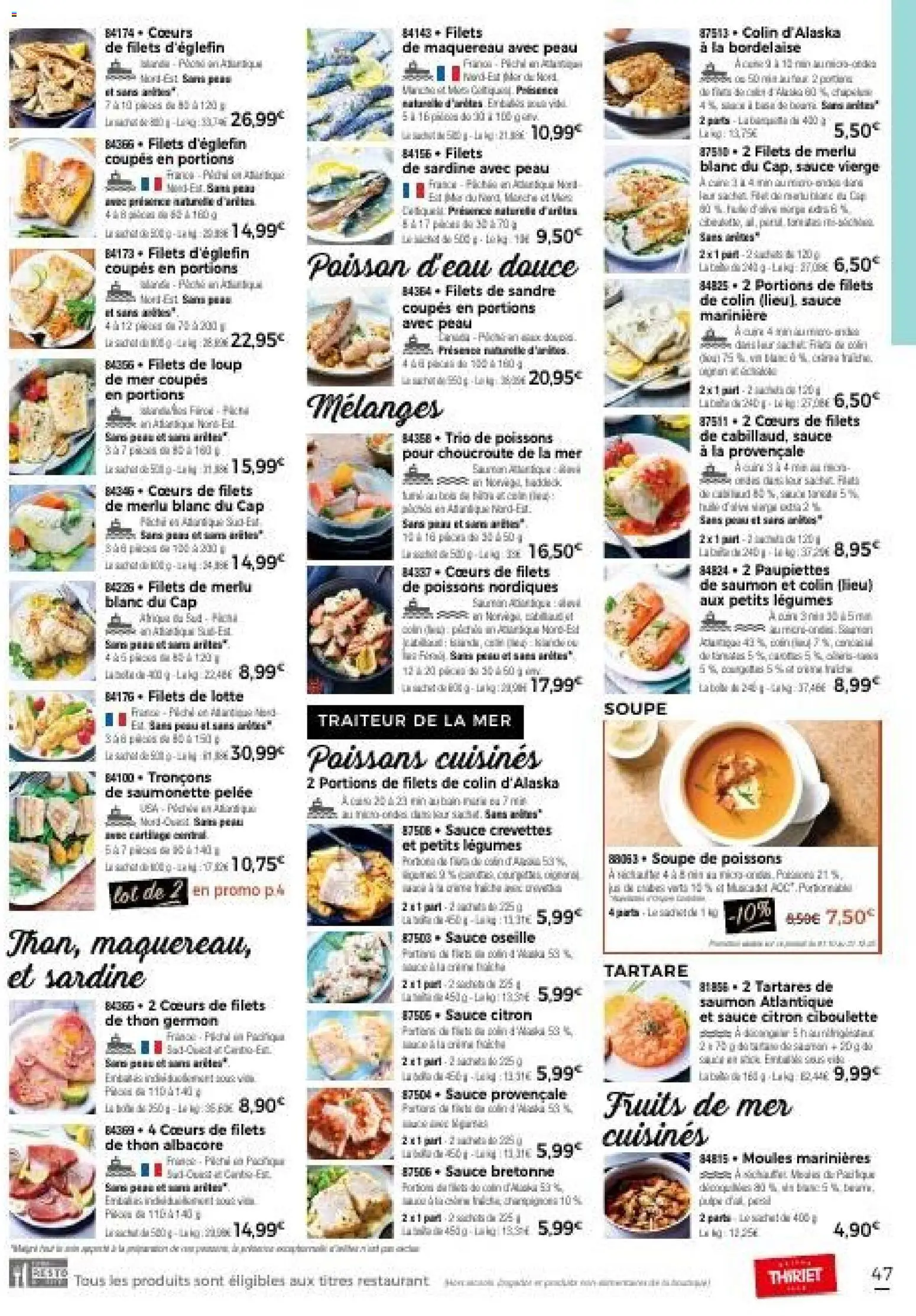 {H1} | Page: 47 | Produits: Citron, Thon, Poisson, Saumon