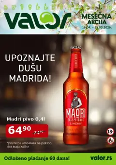 Valor katalog  - pregled Valor kataloga - važi od 16.04.2026