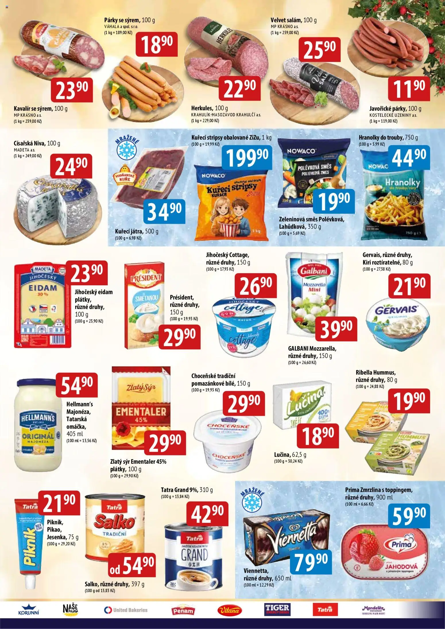 BALA velký leták + od 26.11.2025 | Strana: 3 | Produkty: Hummus, Viennetta, Zmrzlina, Uzeniny