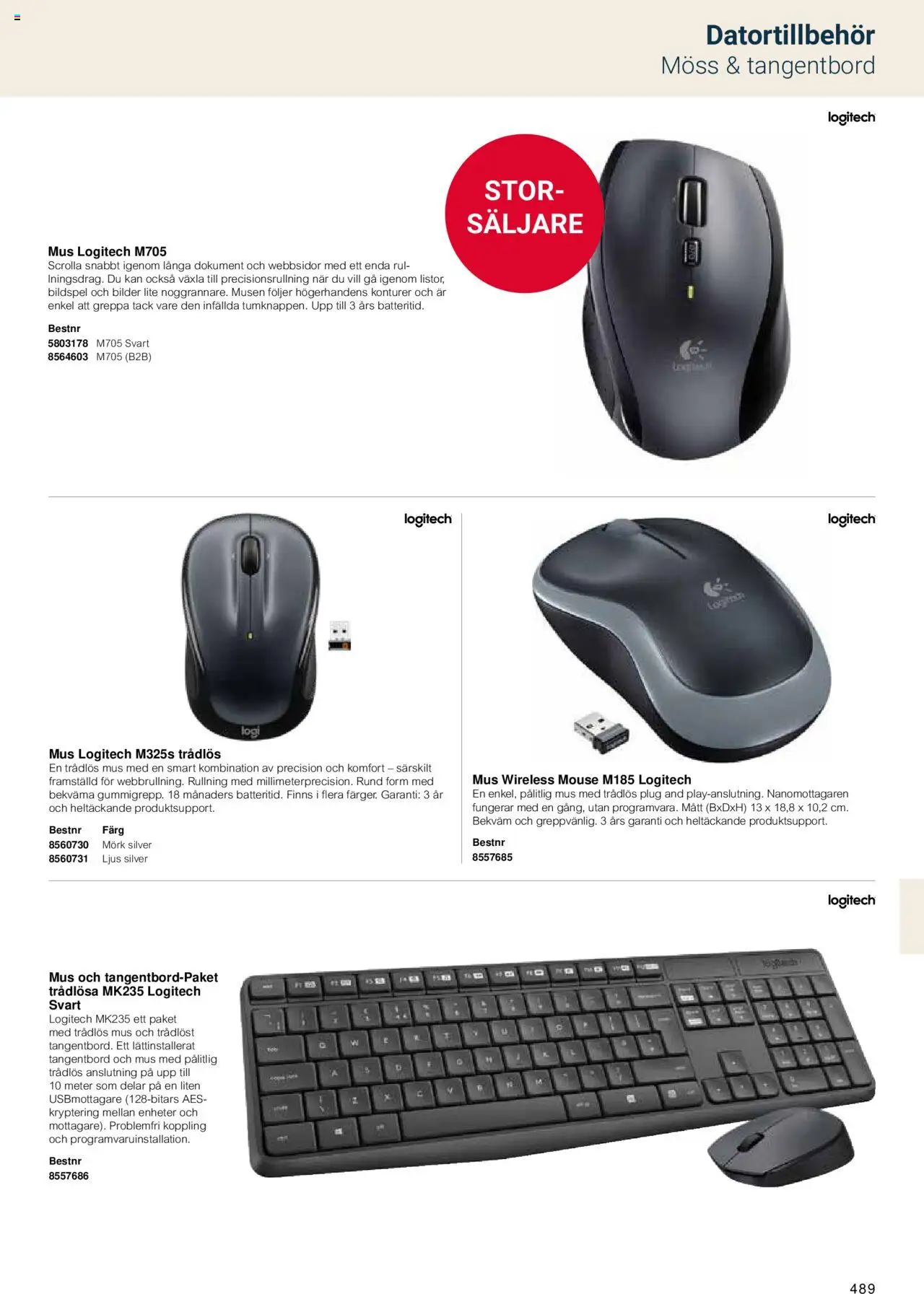 Office Depot reklamblad aktuell från 15.02.2024 | Sida: 491 | Produkter: Ljus, Mus, Tangentbord