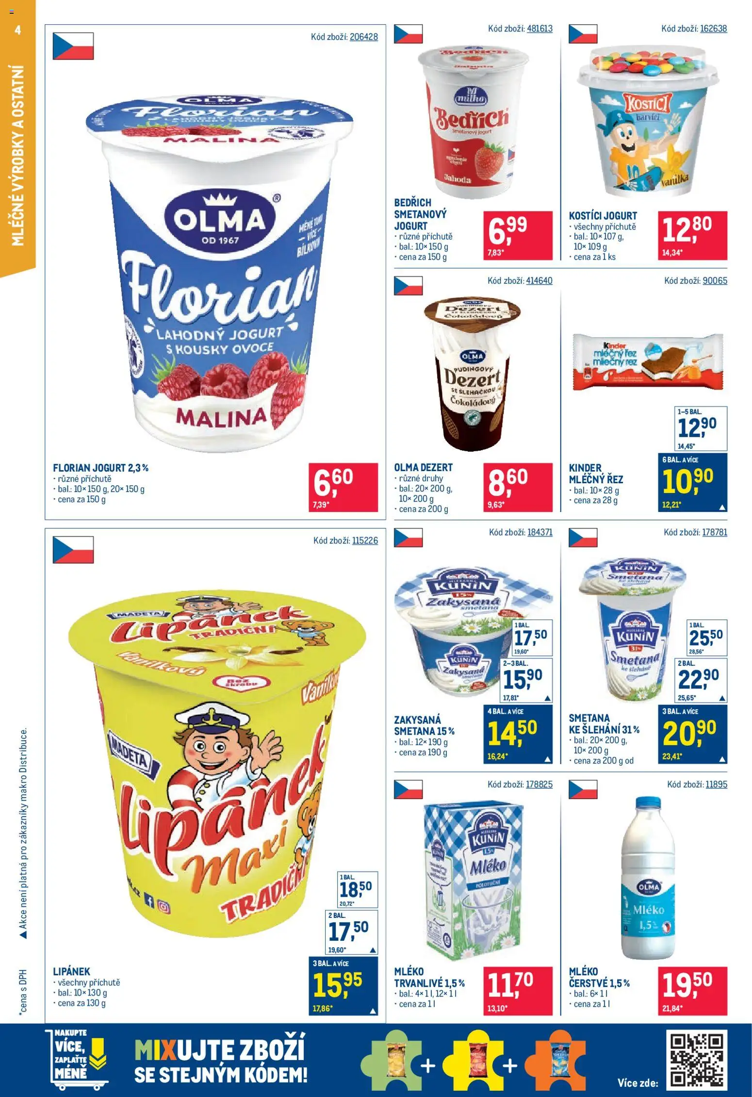 Makro leták - Maloobchod od 28.01.2026 | Strana: 4 | Produkty: Ovoce, Kostici, Smetana, Kinder