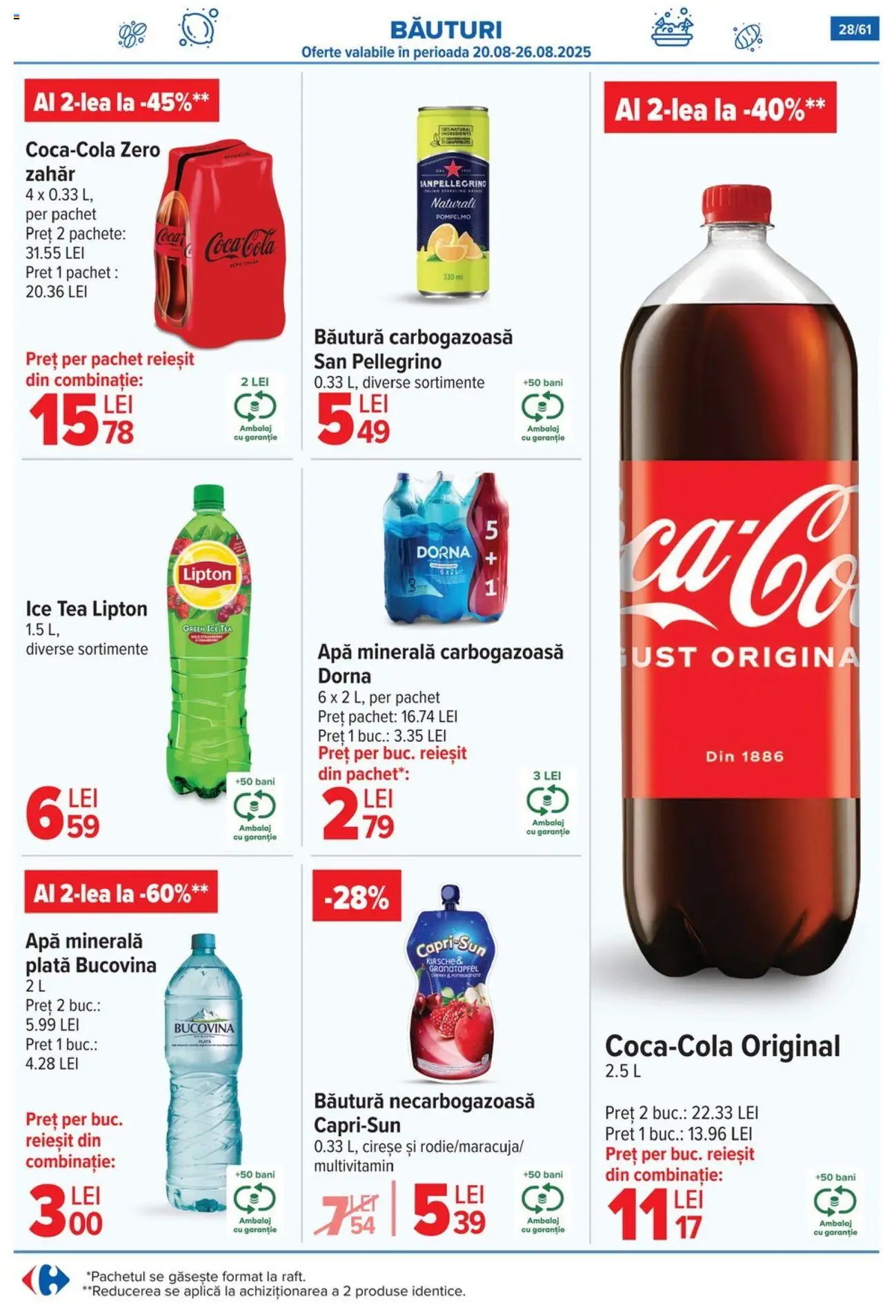 Catalog Carrefour – valabil de la 20.08.2025 | Pagină: 29 | Produse: Yazı tahtası kalemi, Amerikan servis, Ice tea, Zahăr