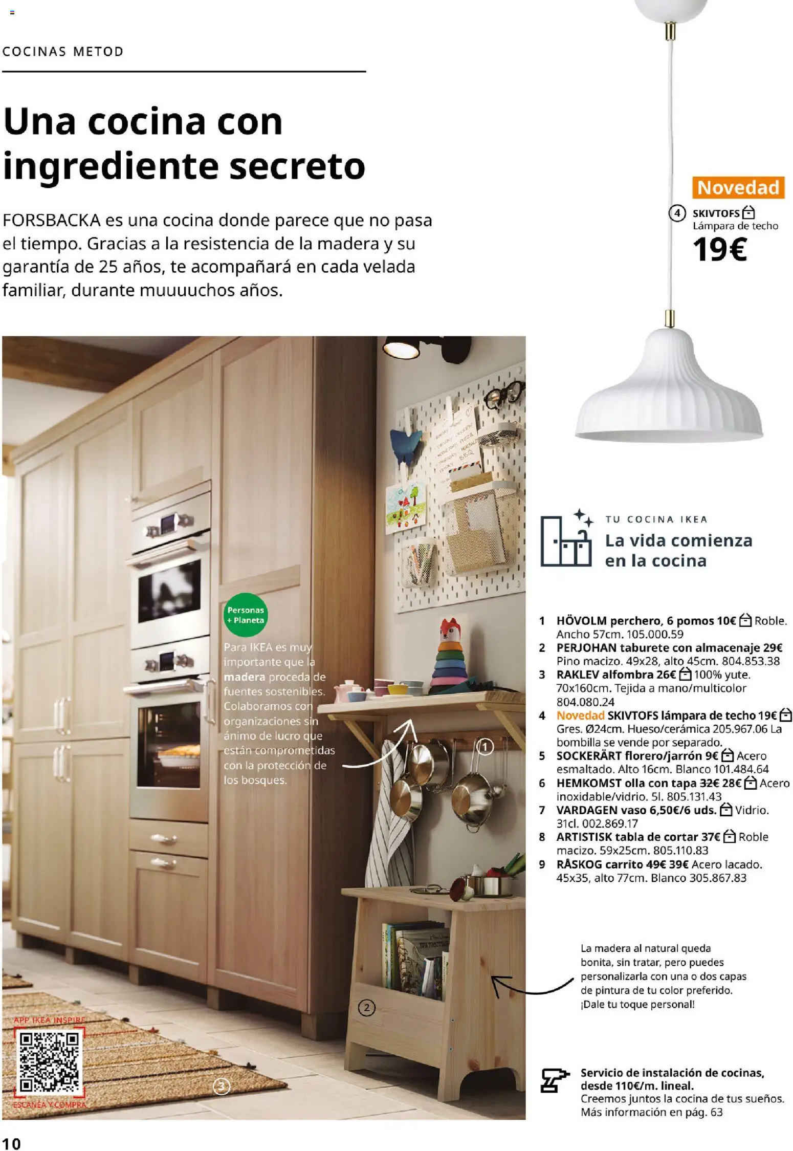 Catálogo IKEA Cocinas │ válido desde el 01.02.2026 | Página: 10 | Productos: Tabla de cortar, Bombilla, Almacenaje, Alfombra