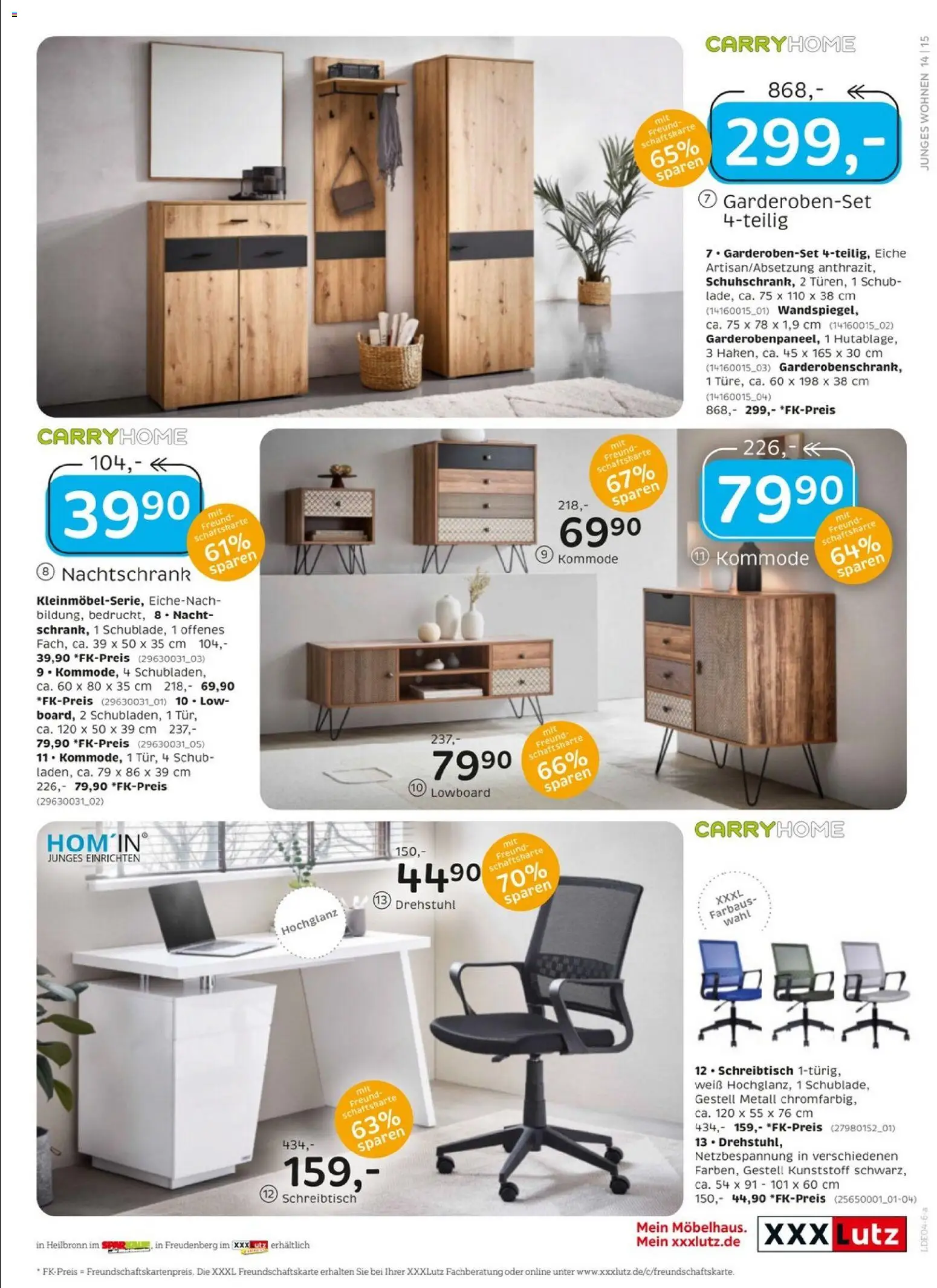 XXXL Lutz Nr. 1 beim Preis 30 Jahre – gültig ab 22.03.2026 | Seite: 19 | Produkte: Lowboard, Kommode, Garderobenset