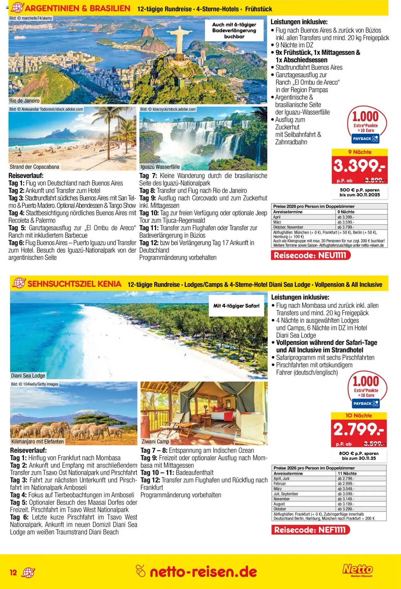 Netto Reisen Reise-Sonderangebote – gültig ab 09.10.2025 | Seite: 12