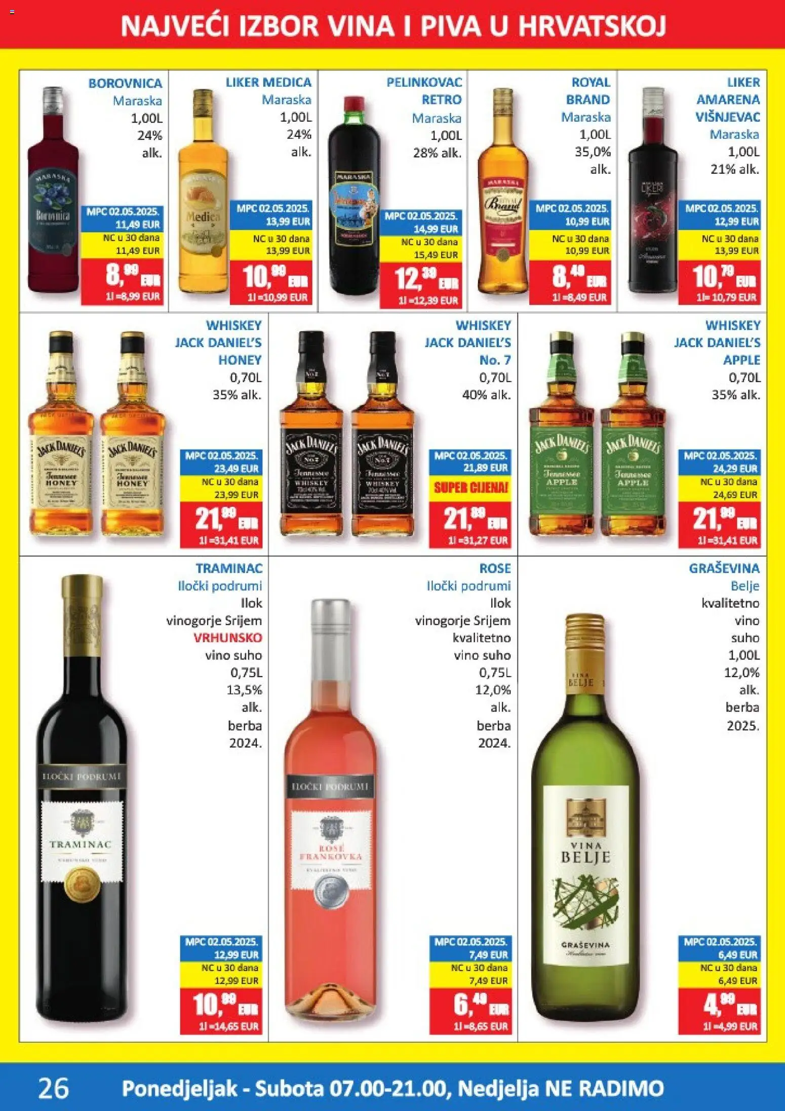 Vrutak katalog | vrijedi od 13.04.2026 | Stranica: 26 | Proizvodi: Pelinkovac, Vino, Liker, Borovnica