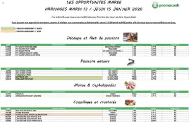 Promocash - Prévisualisation de Promocash Opportunités Marée valide à partir de 13.01.2026