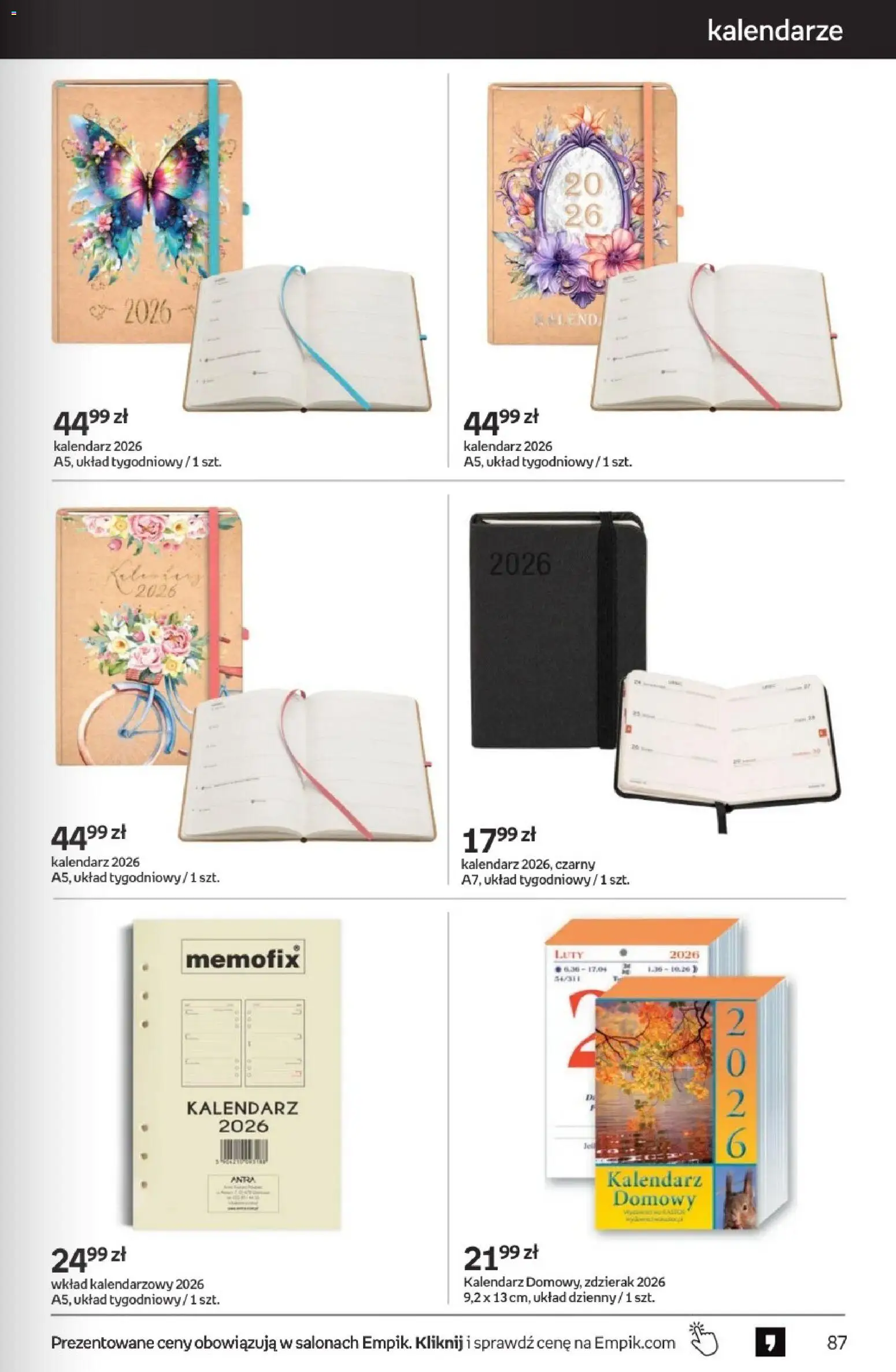 Empik promocje od 11.02.2026 | Strona: 87 | Produkty: Kalendarz