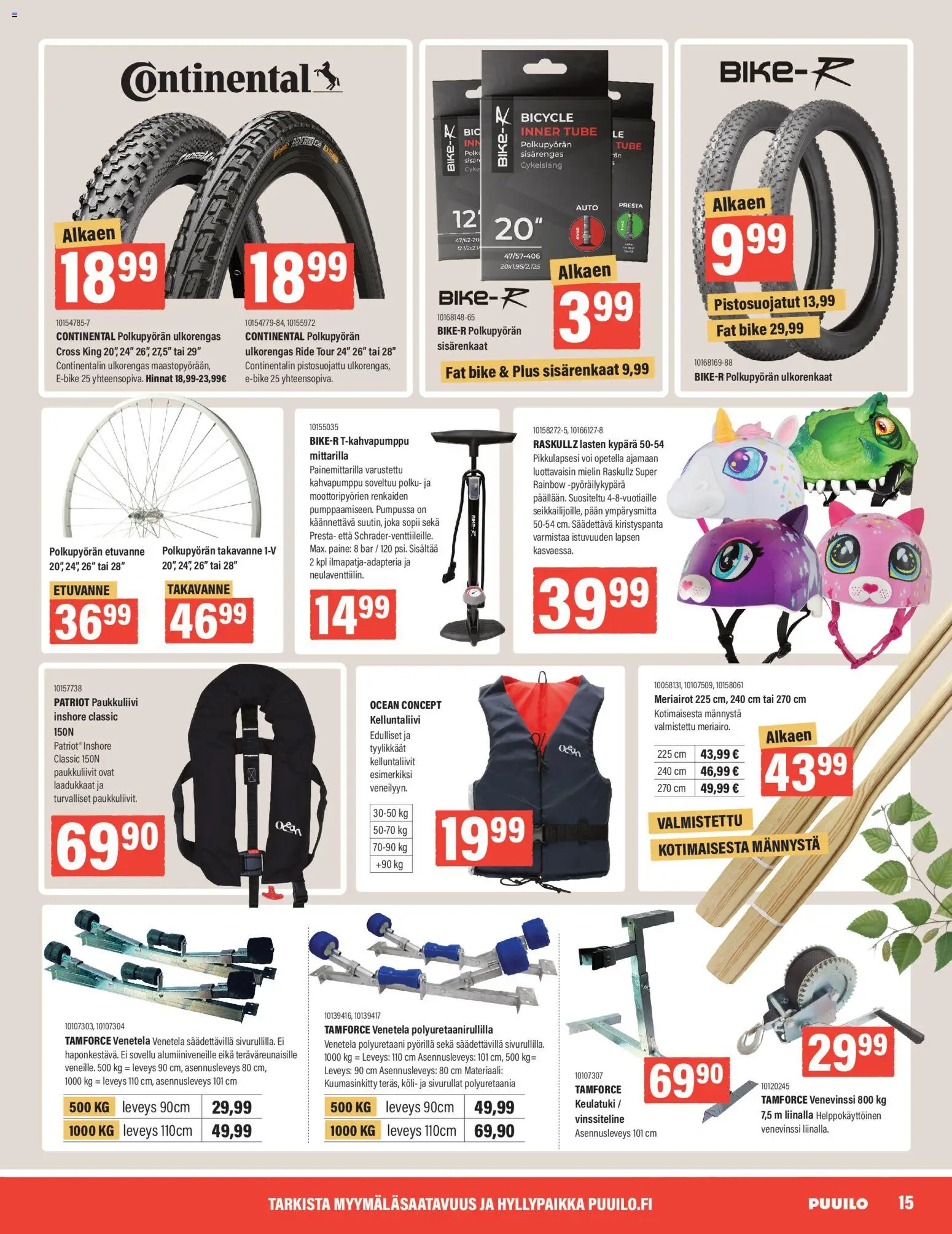 Puuilo tarjoukset – voimassa 27.04.2026 alkaen | Sivu: 15 | Tuotteet: Pyöräilykypärä, Voi, Fat bike