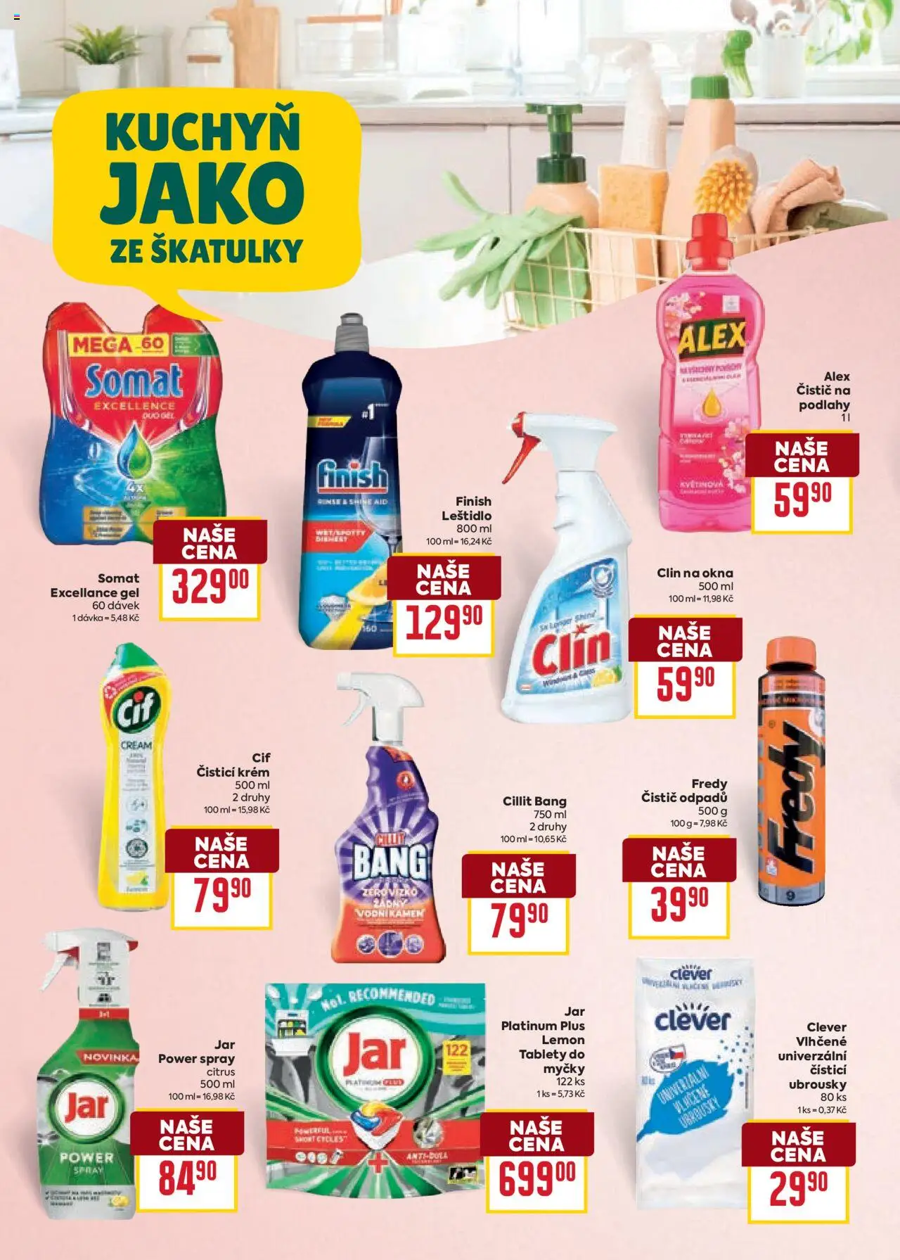 Billa leták - Cleaning od 22.10.2025 | Strana: 2 | Produkty: Finish, Krém, Čistič odpadů, Somat