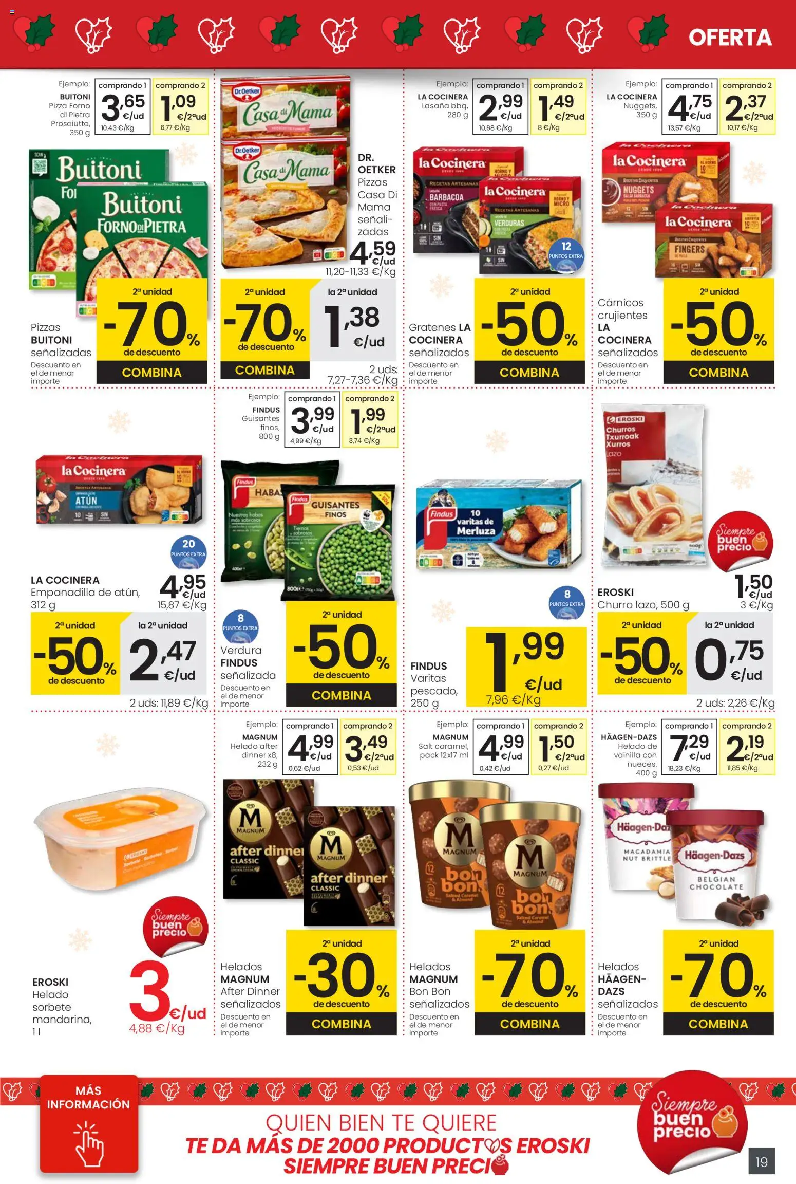 Eroski - Center │ válido desde el 18.12.2025 | Página: 19 | Productos: Chocolate, Helado, Barbacoa, Lasaña