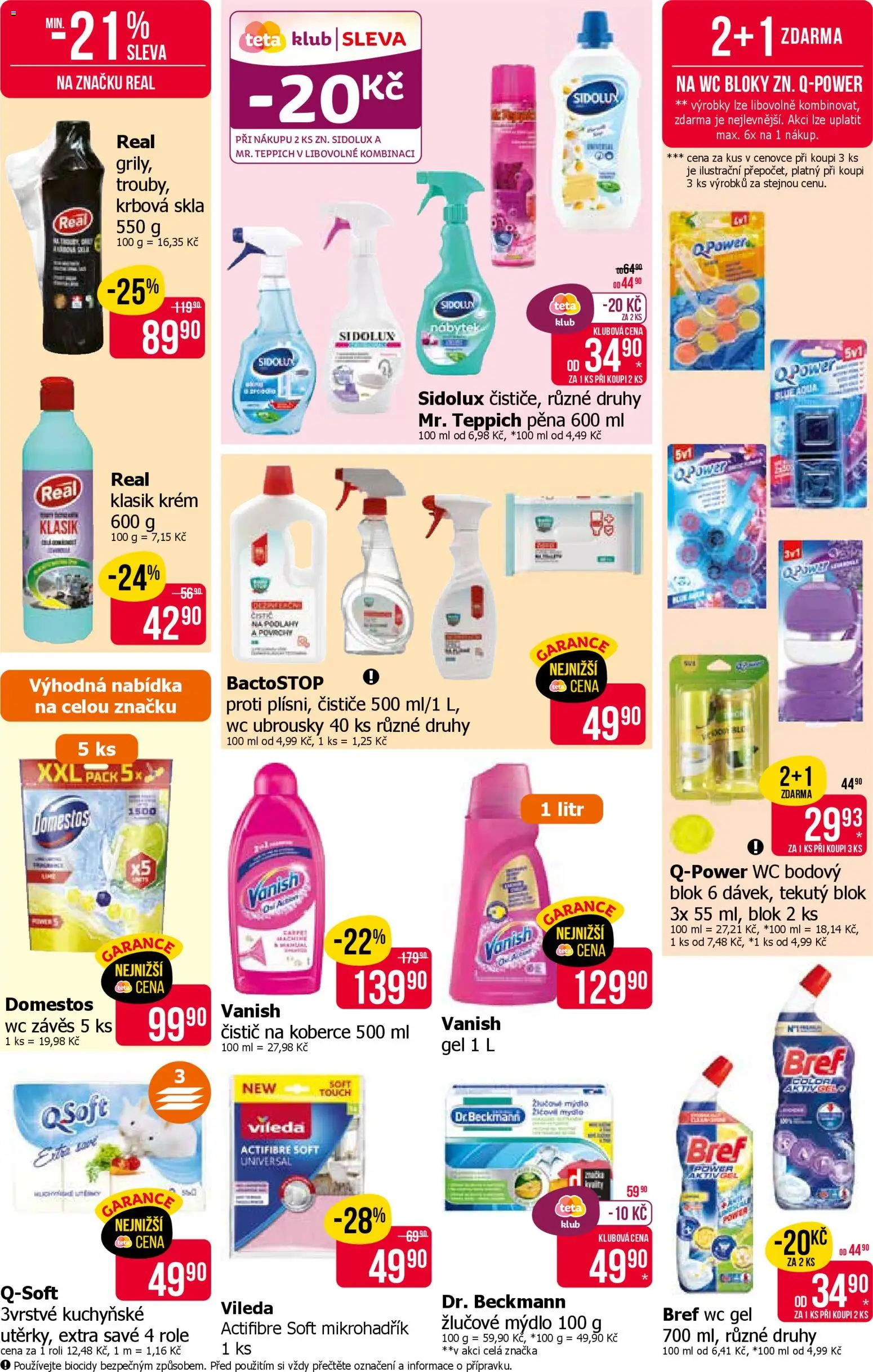 TETA Drogerie leták od 29.01.2026 | Strana: 18 | Produkty: Blok, Vileda Actifibre, Koberce, Sidolux