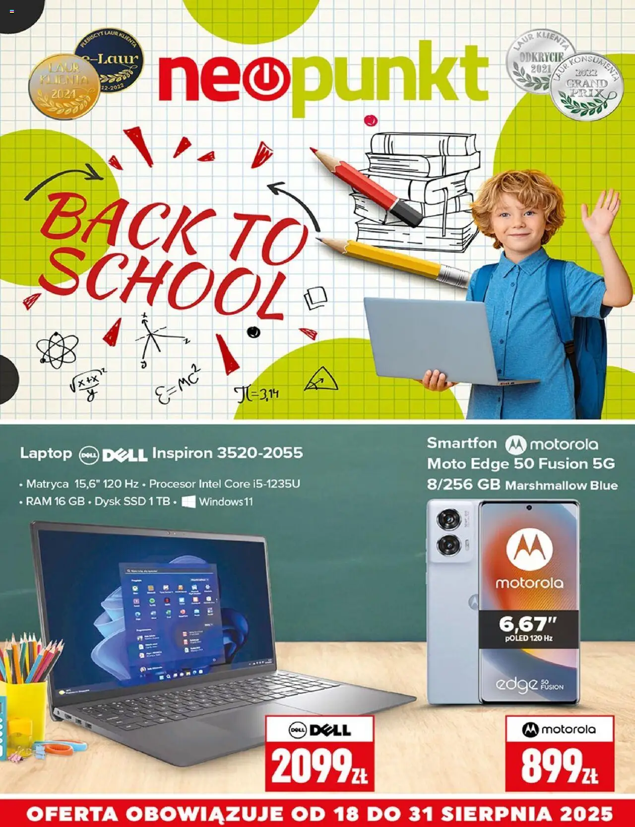 Neopunkt Gazetka od 18.08.2025 | Strona: 1 | Produkty: Smartfon, Laptop