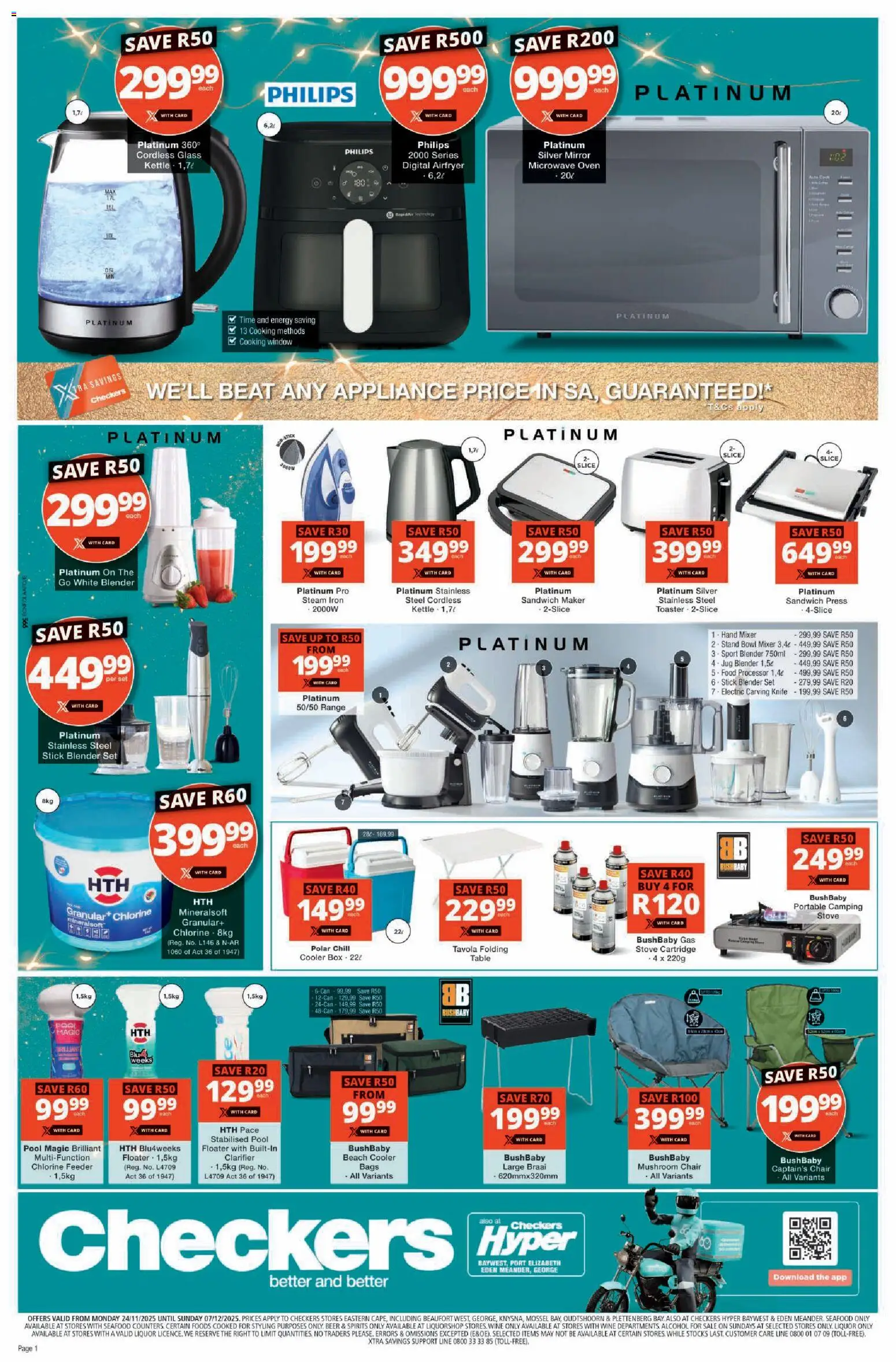 New Checkers catalogue – valid from 24.11.2025 | Page: 13 | Products: Microwave oven, Stove, Mixer, Wine
