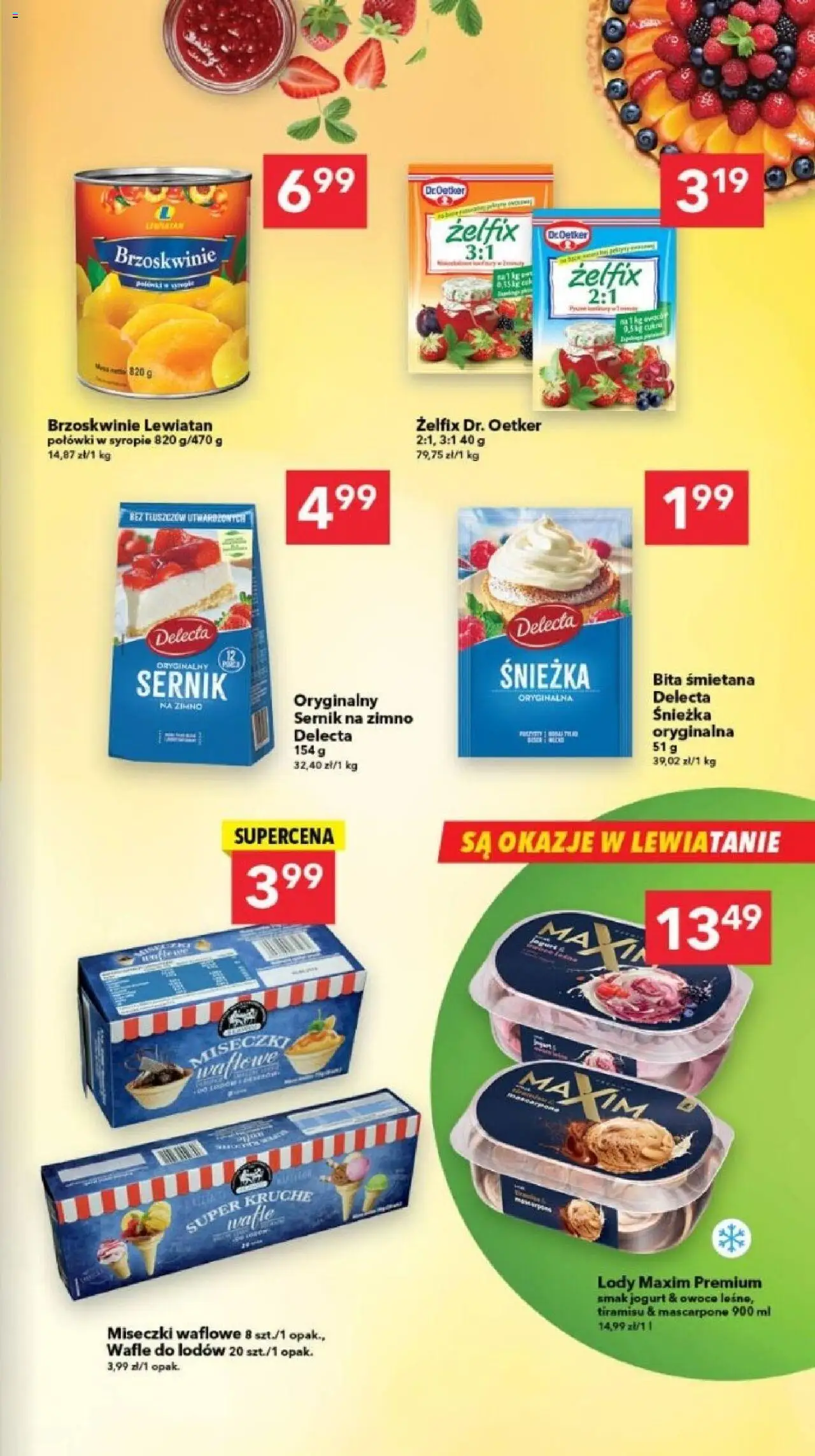 Lewiatan gazetka - Legnica od 17.06.2025 | Strona: 7 | Produkty: Tiramisu, Brzoskwinie, Lody, Owoce