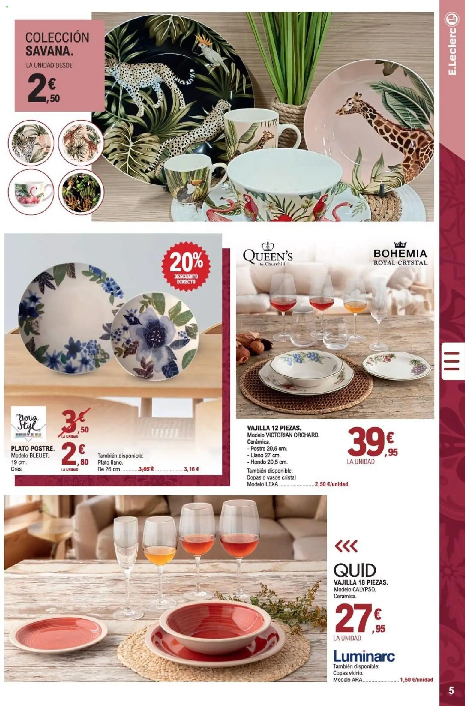 E.Leclerc folleto │ válido desde el 07.01.2026 | Página: 5 | Productos: Vasos, Βρεφικό κρεβάτι