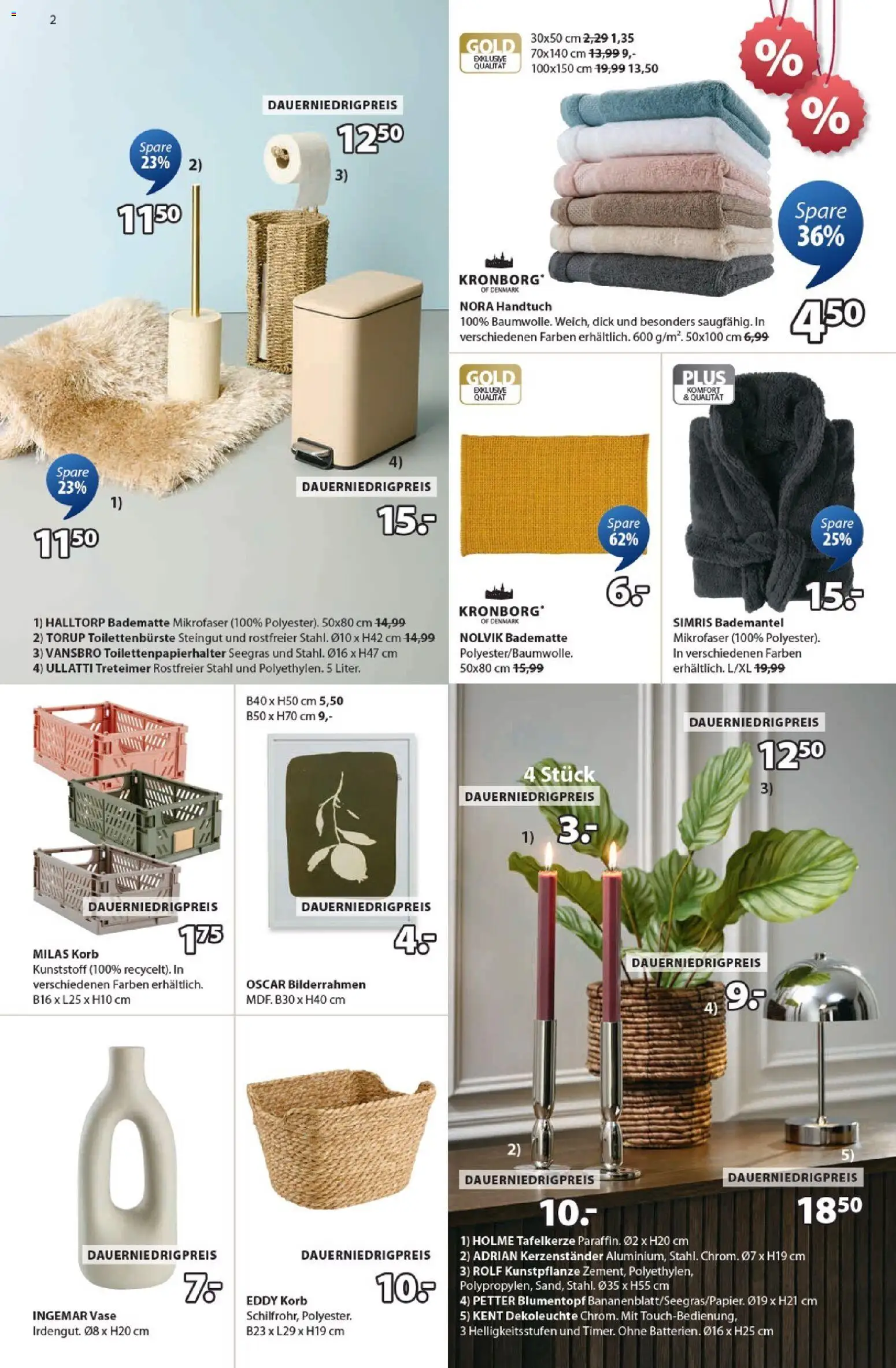 Prospekt JYSK – gültig ab 30.12.2025 | Seite: 2 | Produkte: Korb, Blumentopf, Bademantel, Bilderrahmen
