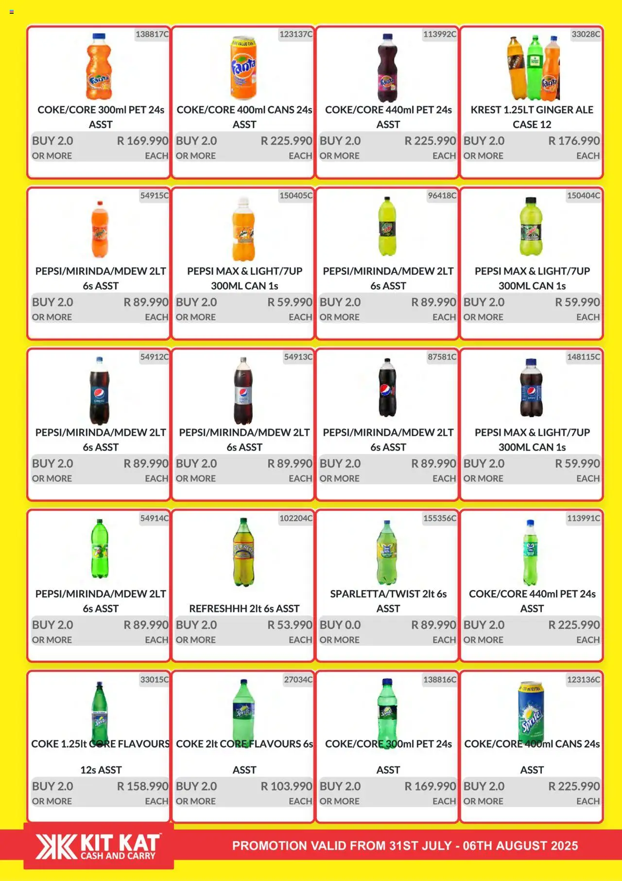 KIT KAT Cash & Carry Weekly Traders Special │ valid from 31.07.2025 | Page: 6 | Products: Silla apilable, Case, Coke, Sprite